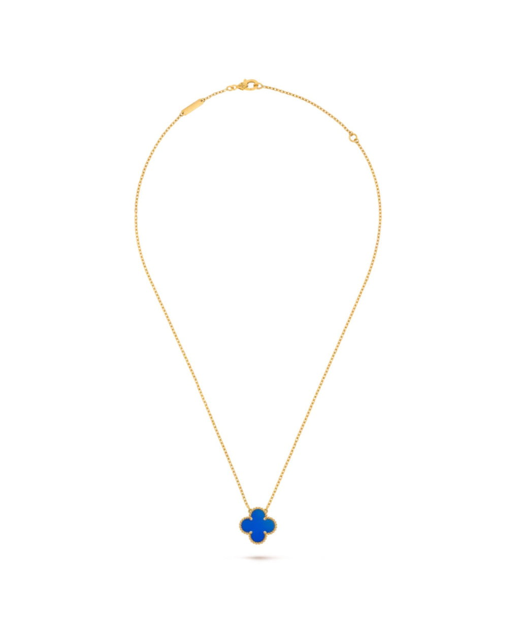 Van Cleef Vintage Alhambra pendant , yellow gold, Agate