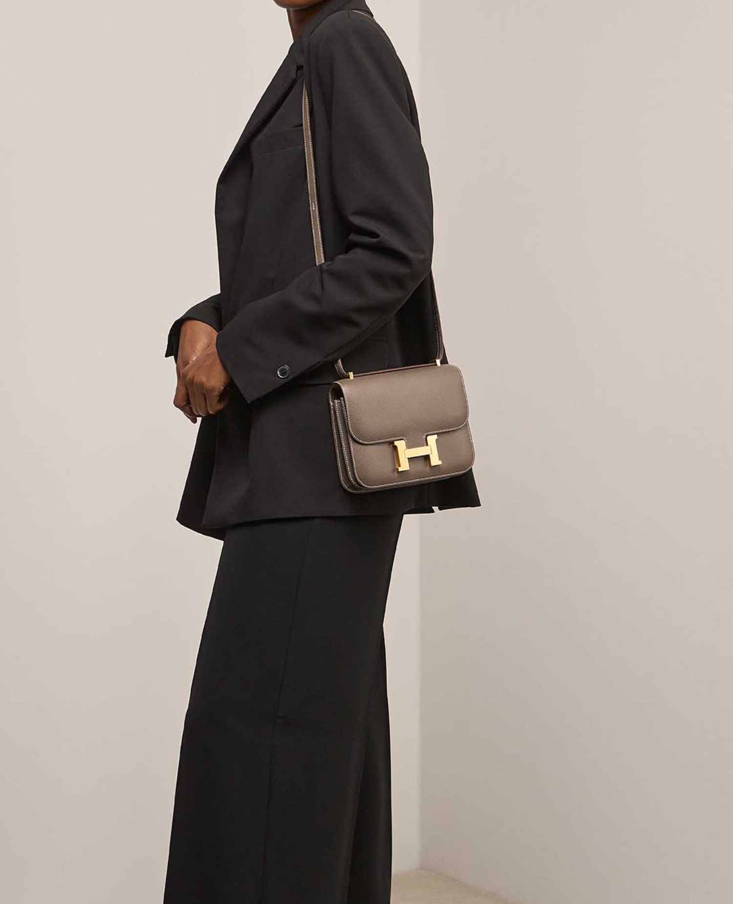 Hermès Constance 18 Epsom Étoupe Gold