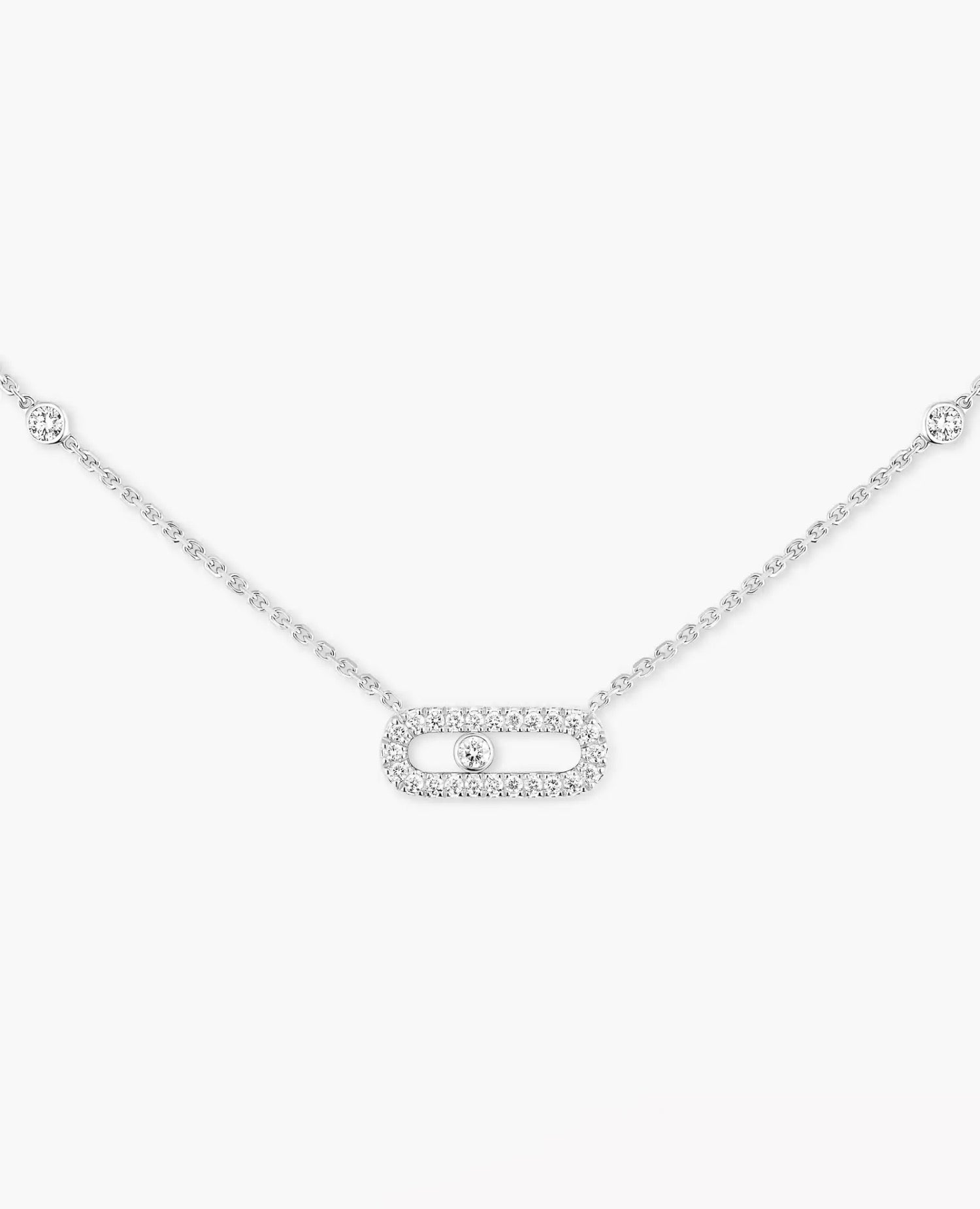 Messika Move Uno Pavé Necklace Silver