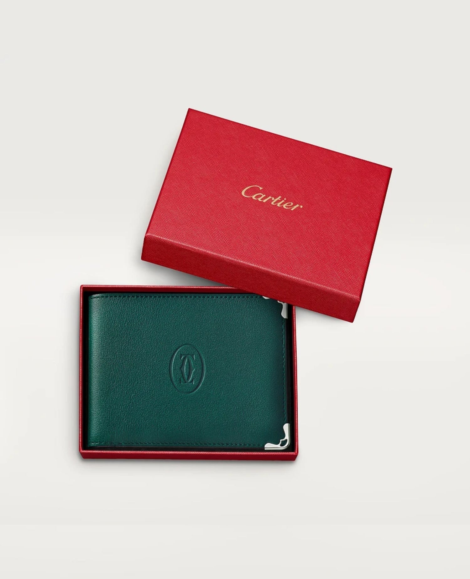 Cartier 6-Credit Card Wallet Peacock-Green