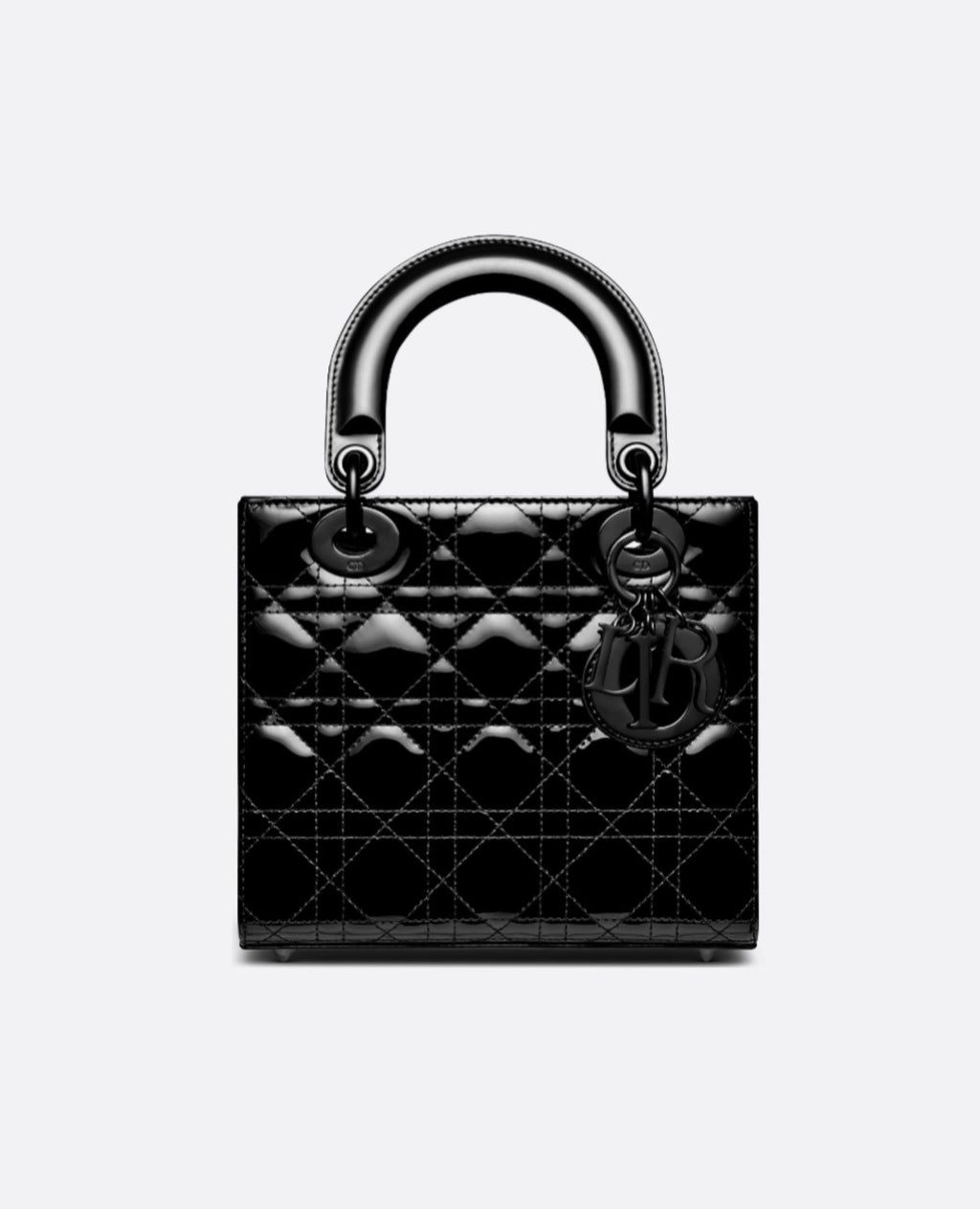 Christian Dior Small Lady Dior Bag Black Ultra-Glossy Patent