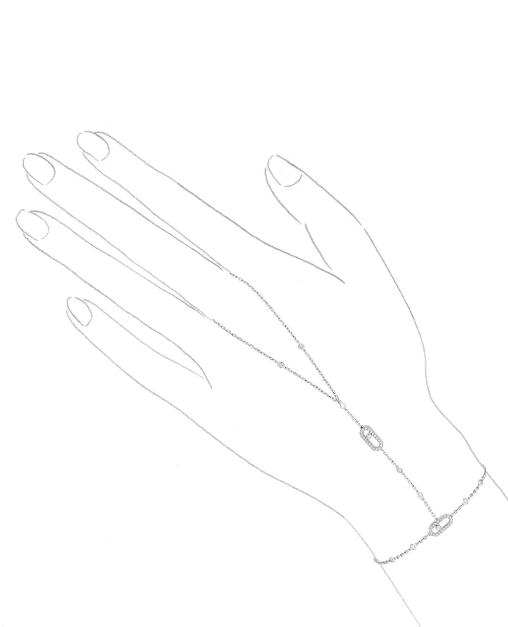 Messika Move Uno Hand Bracelet Silver