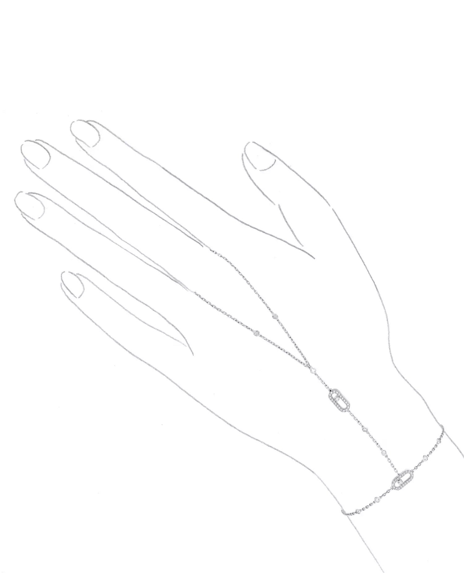 Messika Move Uno Hand Bracelet Silver