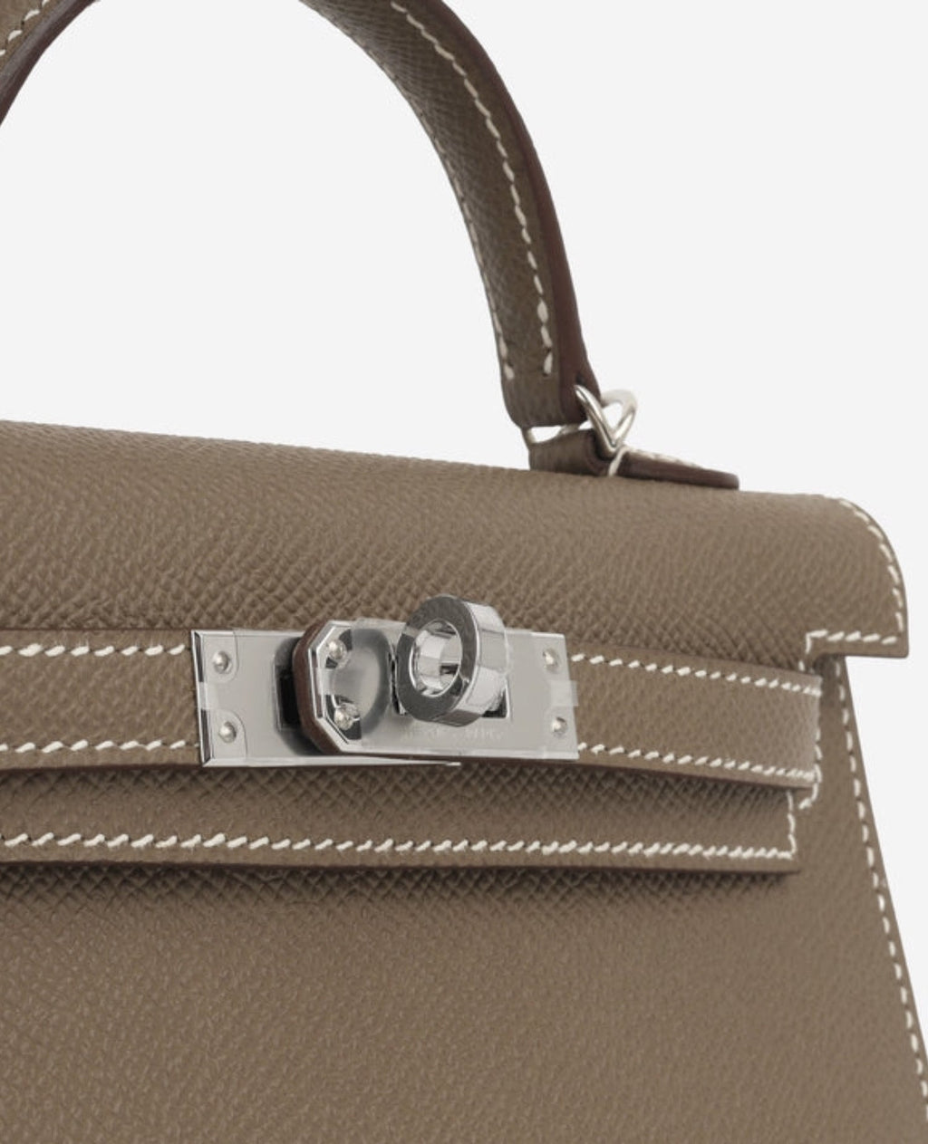 Hermès Mini Kelly Epsom Etoupe PHW
