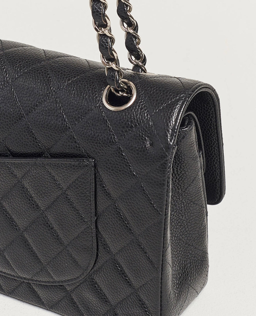 Coco Medium Classic Double Flap Silver Hardware