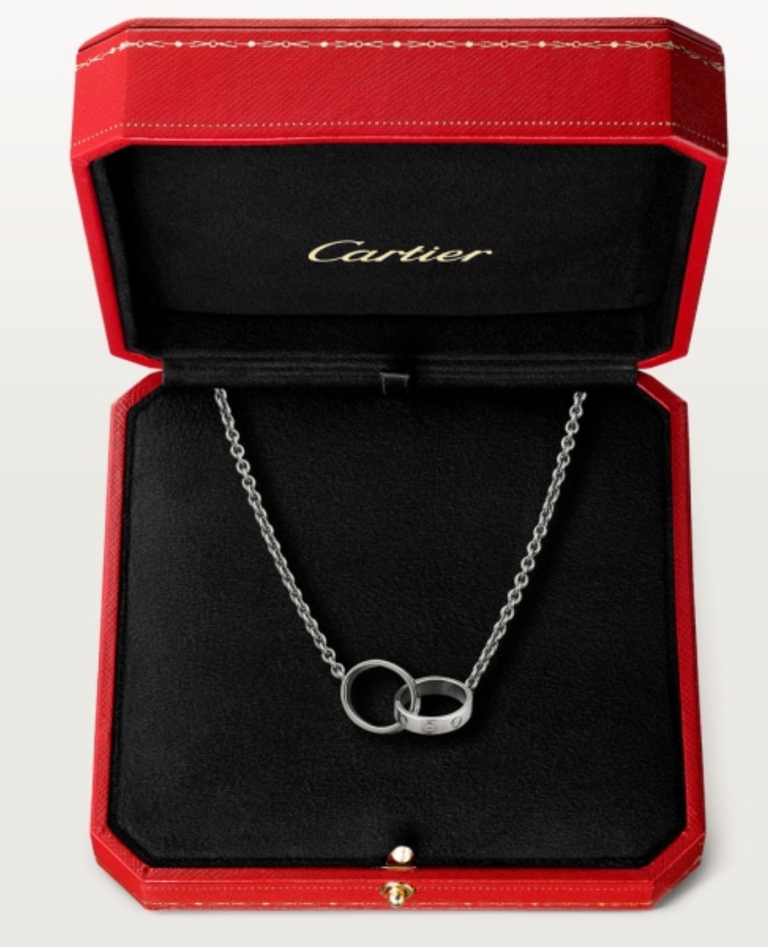Cartier Love White Gold Necklace Silver