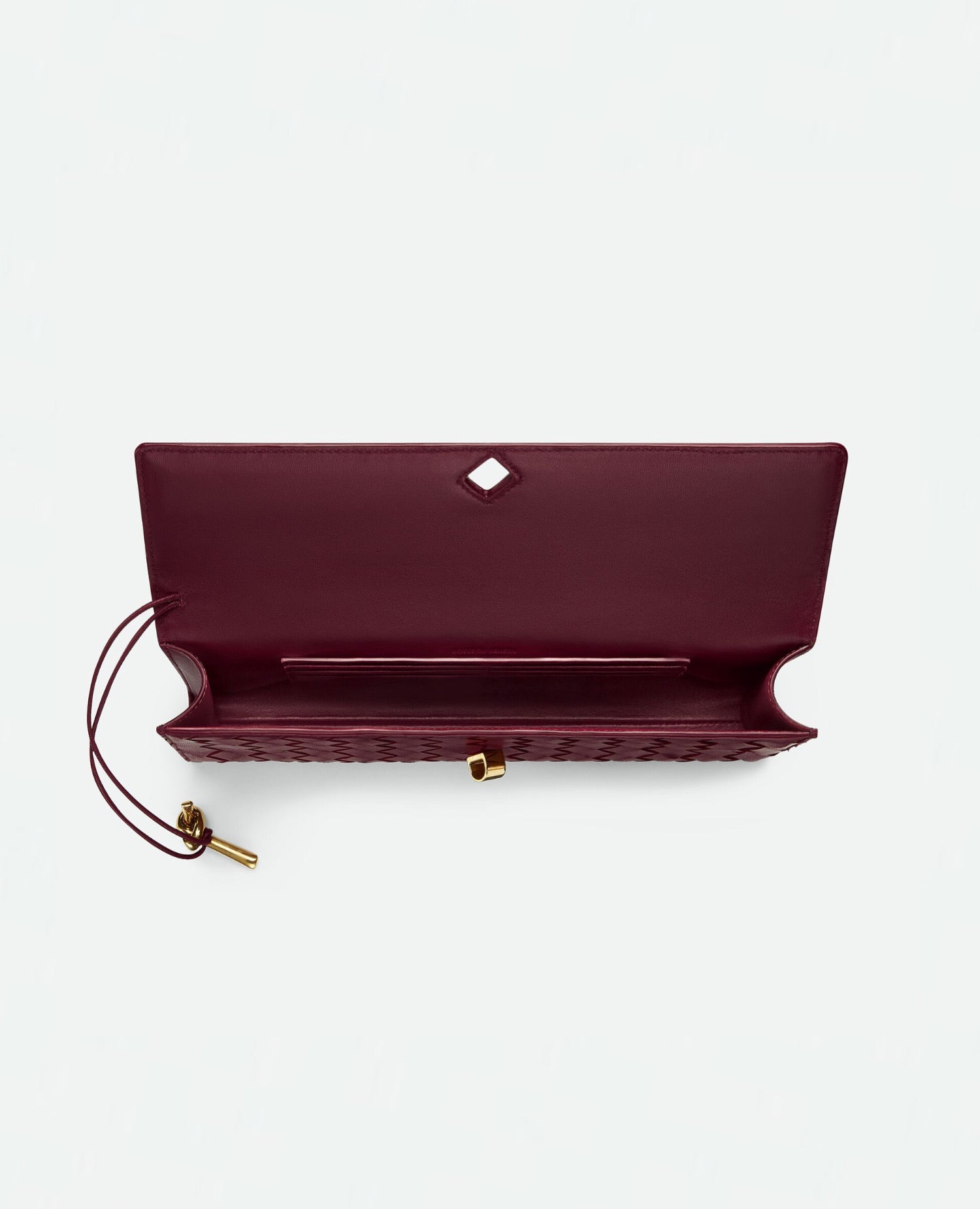 Bottega Veneta Long Clutch Andiamo With Handle Barolo