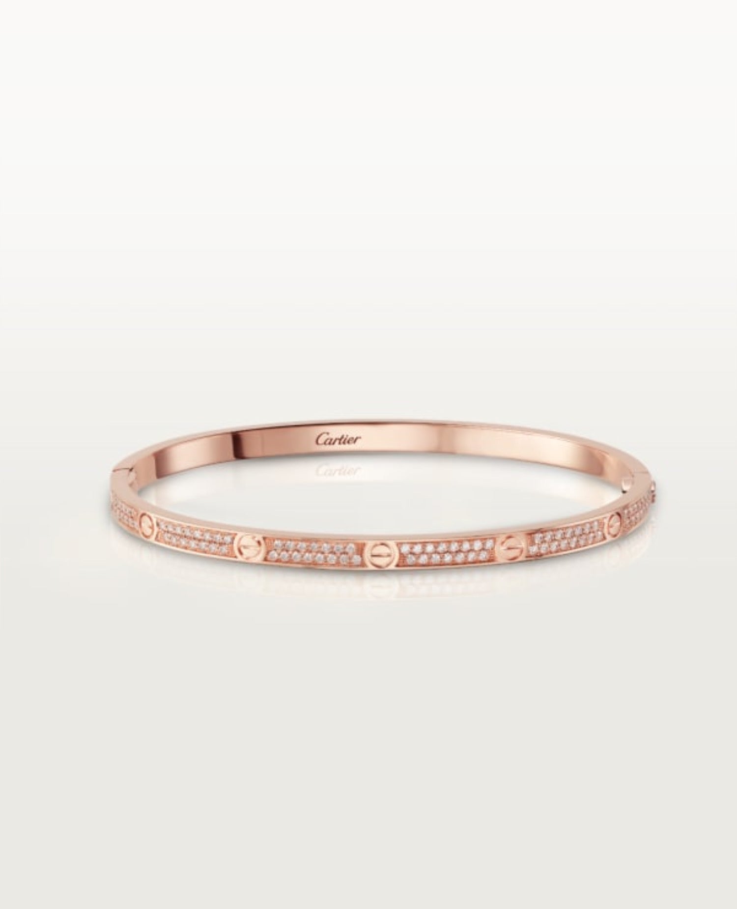 Cartier Love Bracelet, Small Model, Paved, Rose Gold