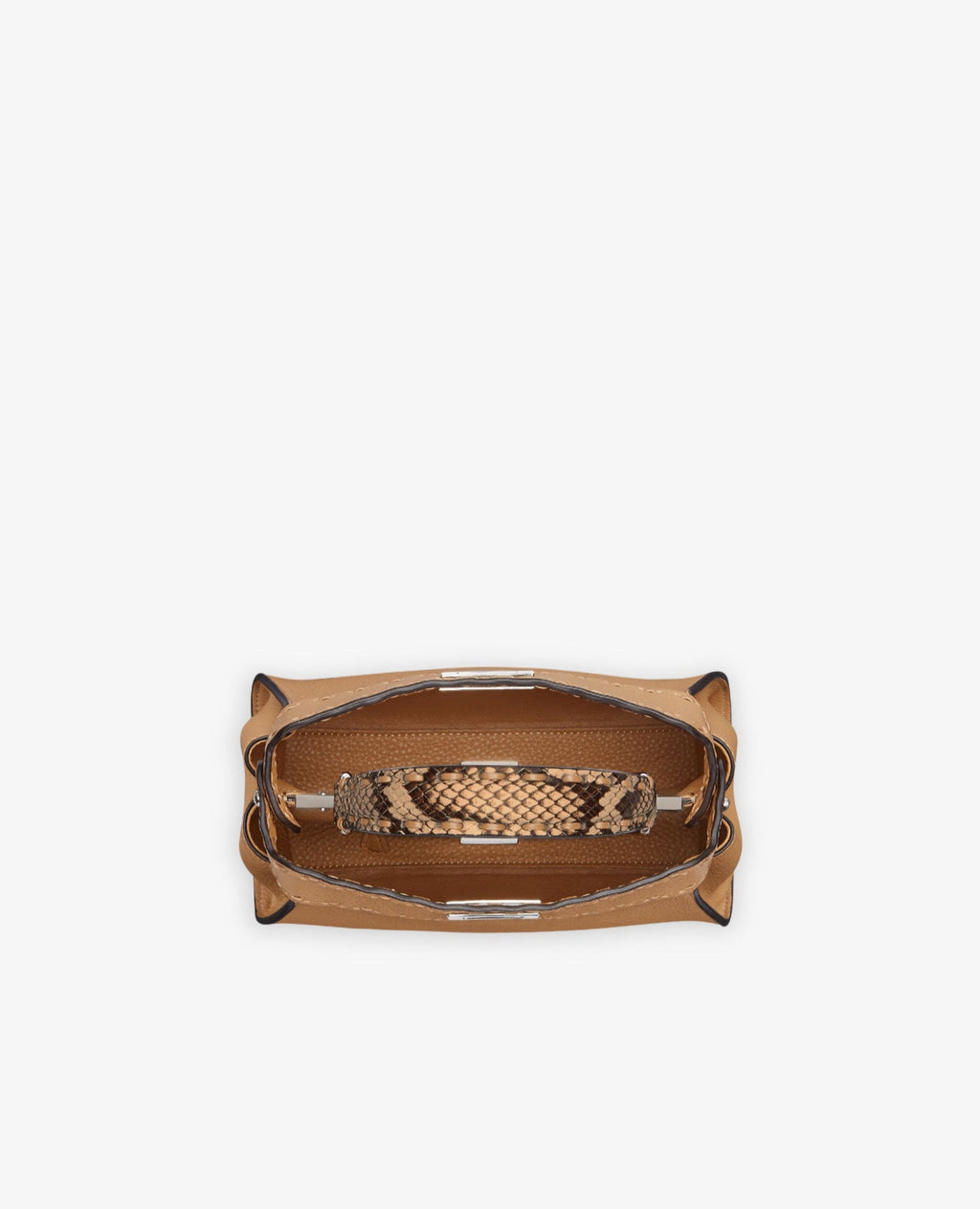 Fendi Peekaboo Mini Bag Cappuccino-Coloured Selleria Bag