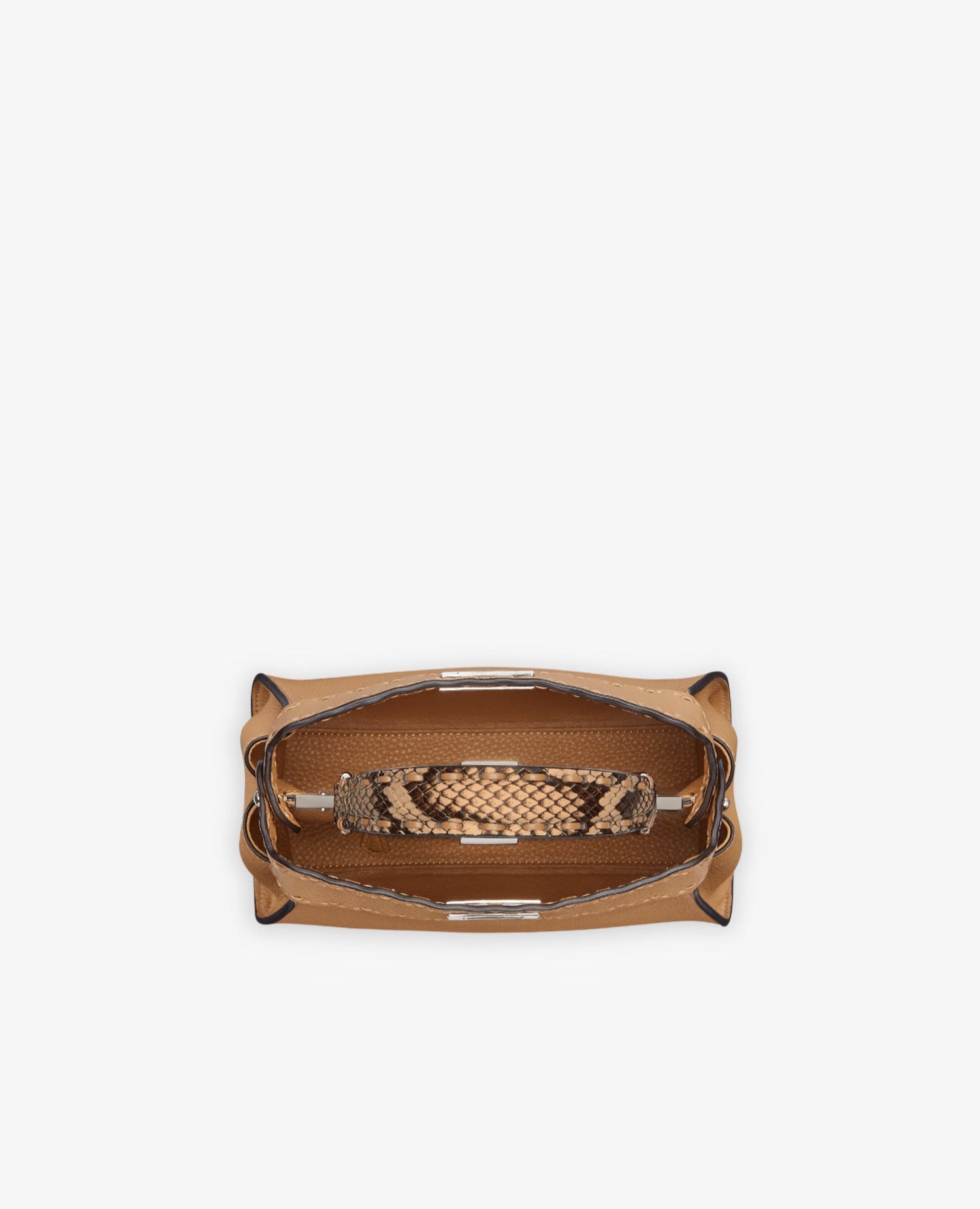 Fendi Peekaboo Mini Bag Cappuccino-Coloured Selleria Bag