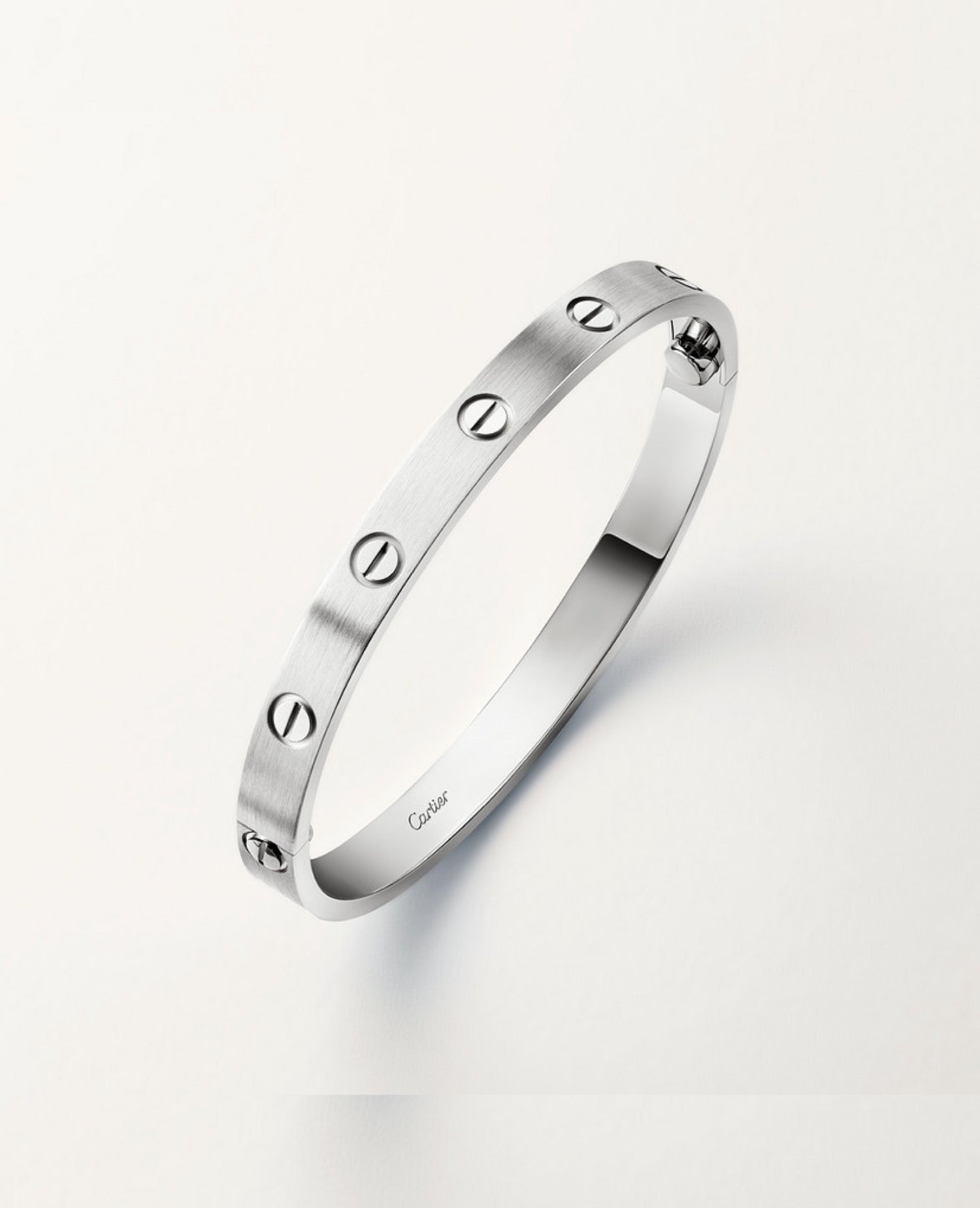 Cartier Love Bracelet, Classic Model, Brushed, Silver