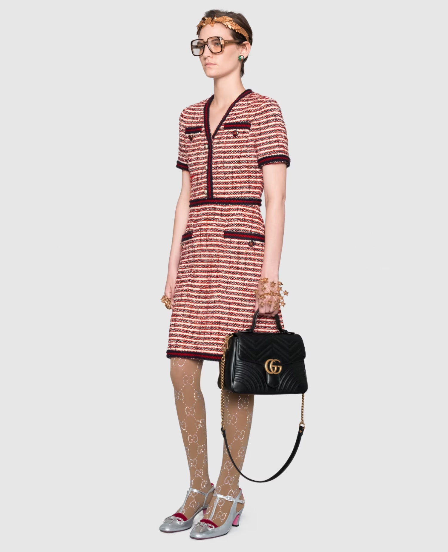 Gucci GG Marmont Small Top Handle Bag Black