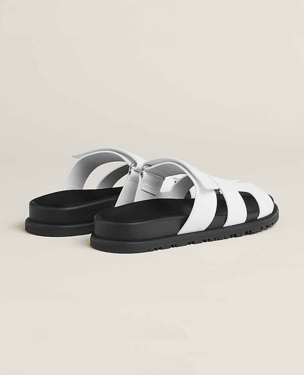 Hermès Chypre Sandal White Goatskin Lining