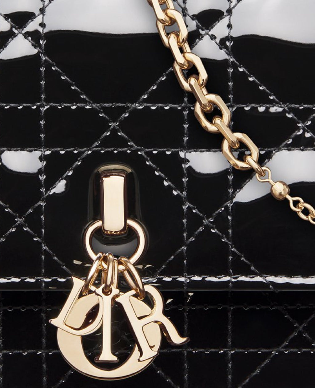 Christian Dior Mini Miss Bag Black Patent