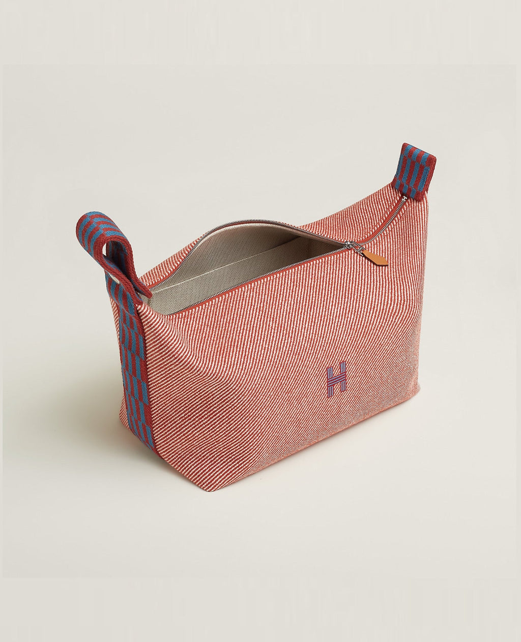 Hermès Bride-a-Brac H Natte case, large model, Brown Navy