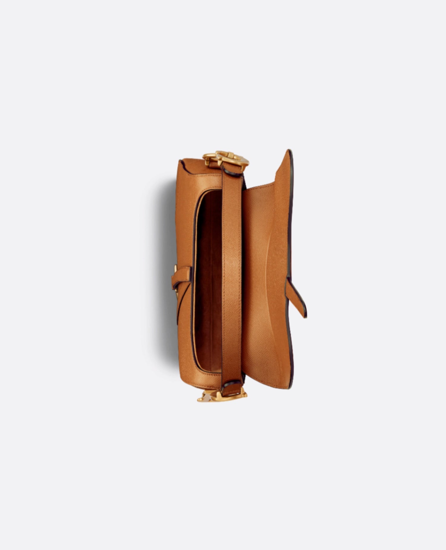 Christian Dior Saddle Bag With Strap Golden Saddle