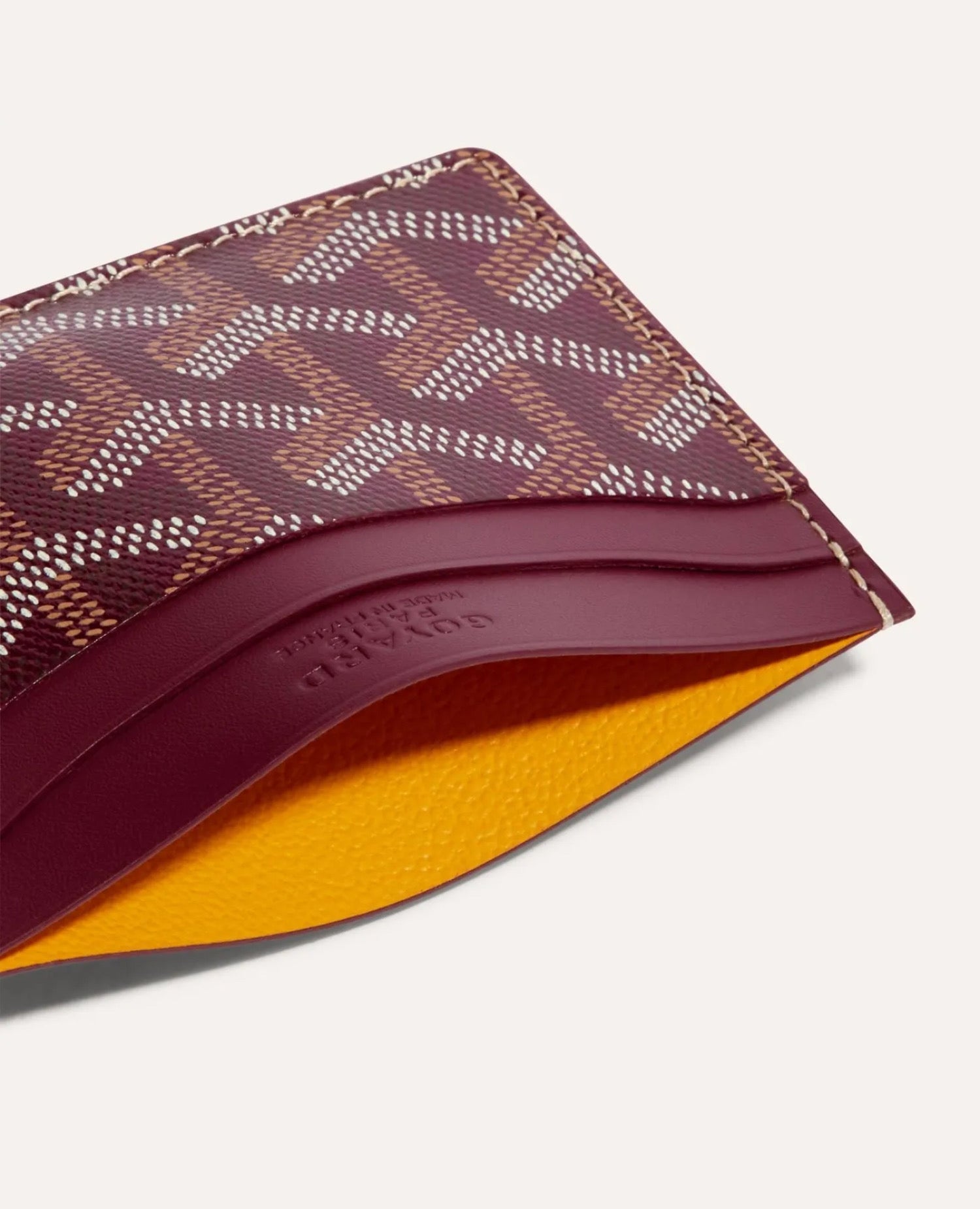 Goyard Saint-Sulpice Card Wallet Burgundy