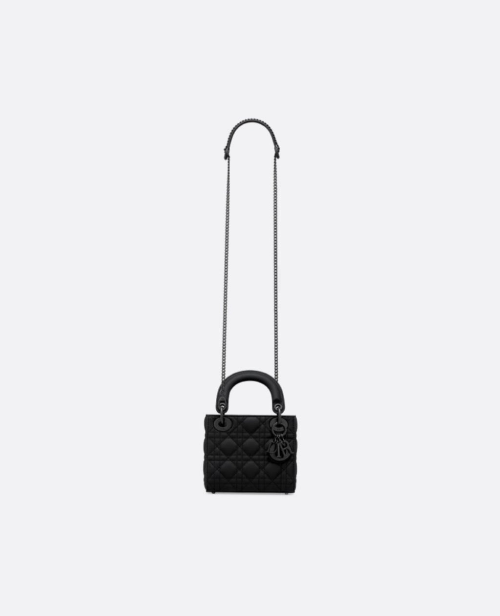 Christian Dior Mini Lady Dior Bag  Black Ultramatte