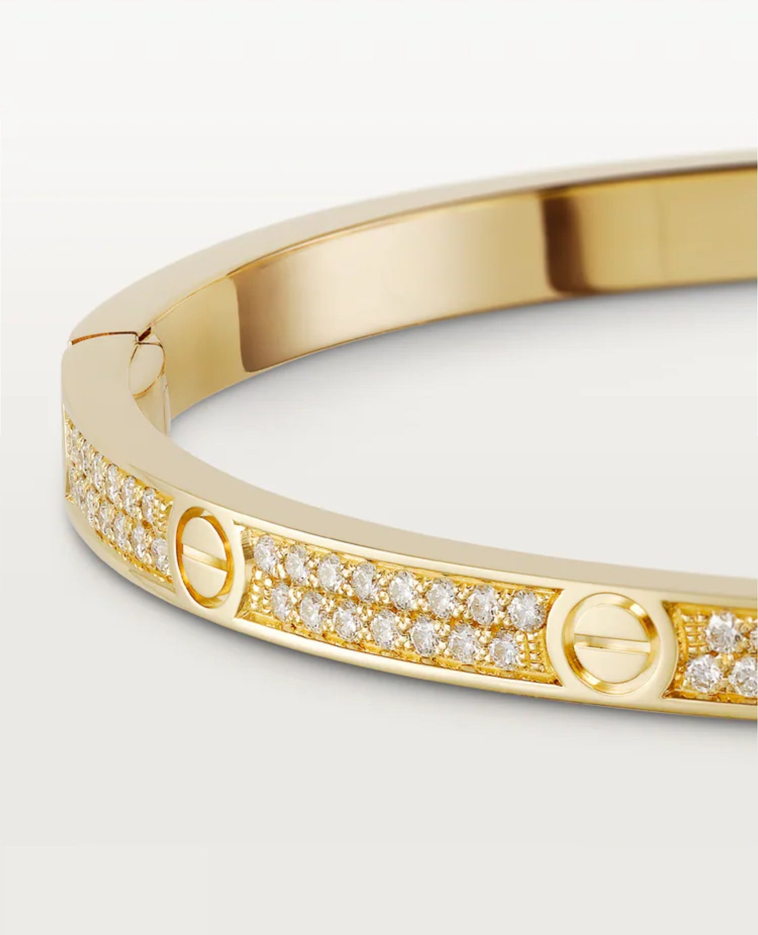 Cartier Love Bracelet, Small Model, Paved, Yellow Gold