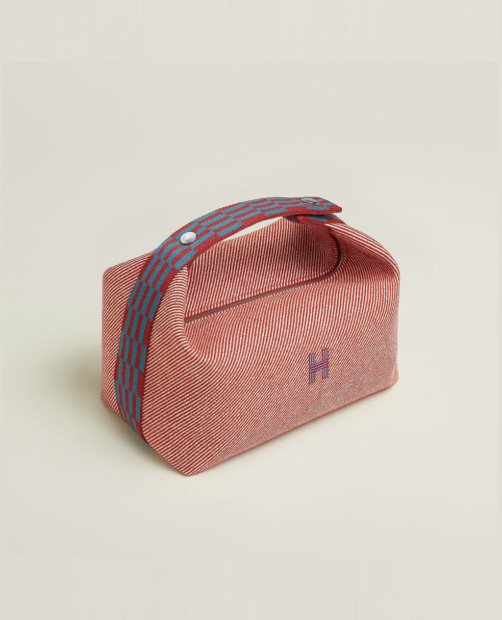 Hermès Bride-a-Brac H Natte case, large model, Brown Navy