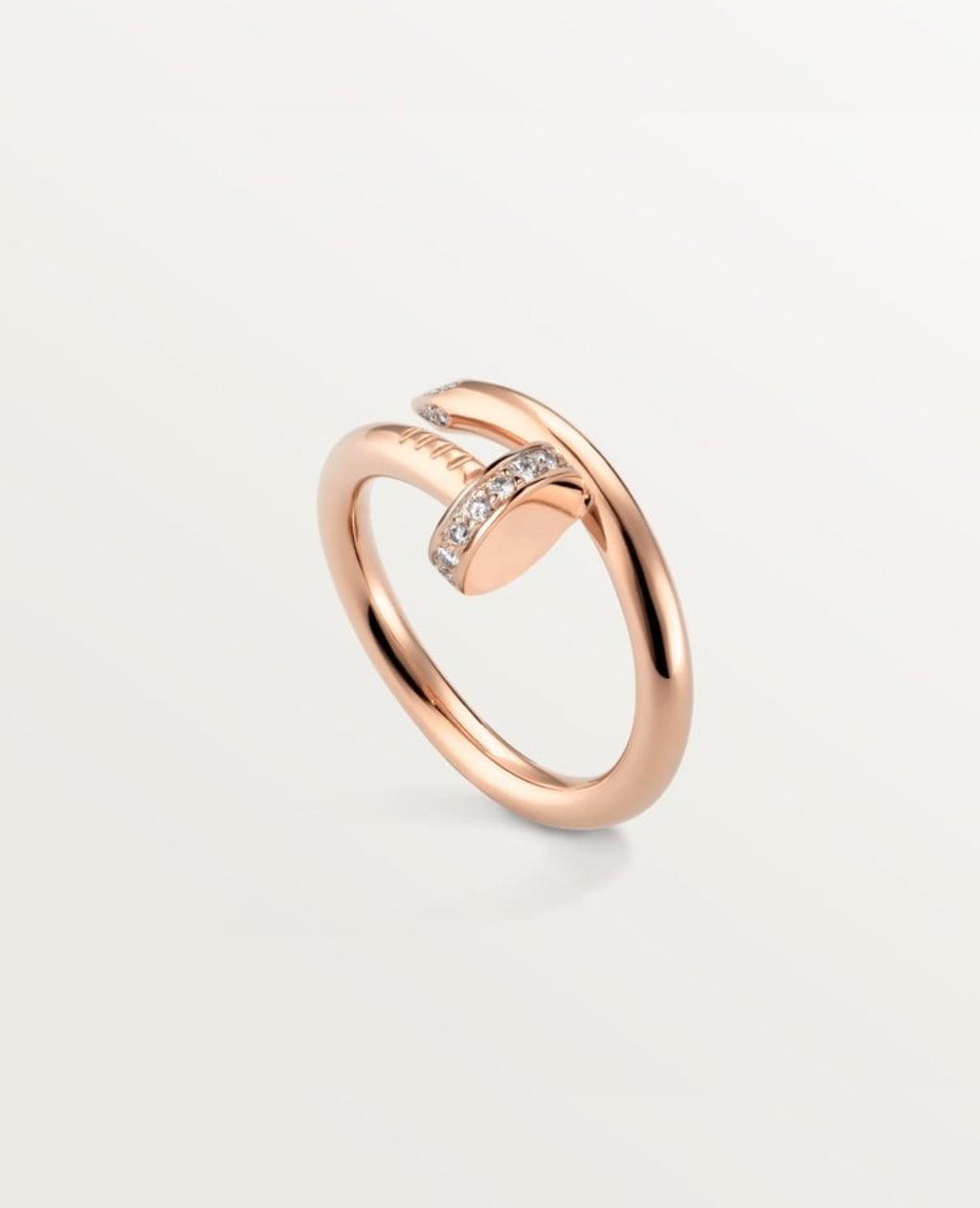 Cartier Juste Un Clou Ring, Classic Model, Diamonds, Rose Gold
