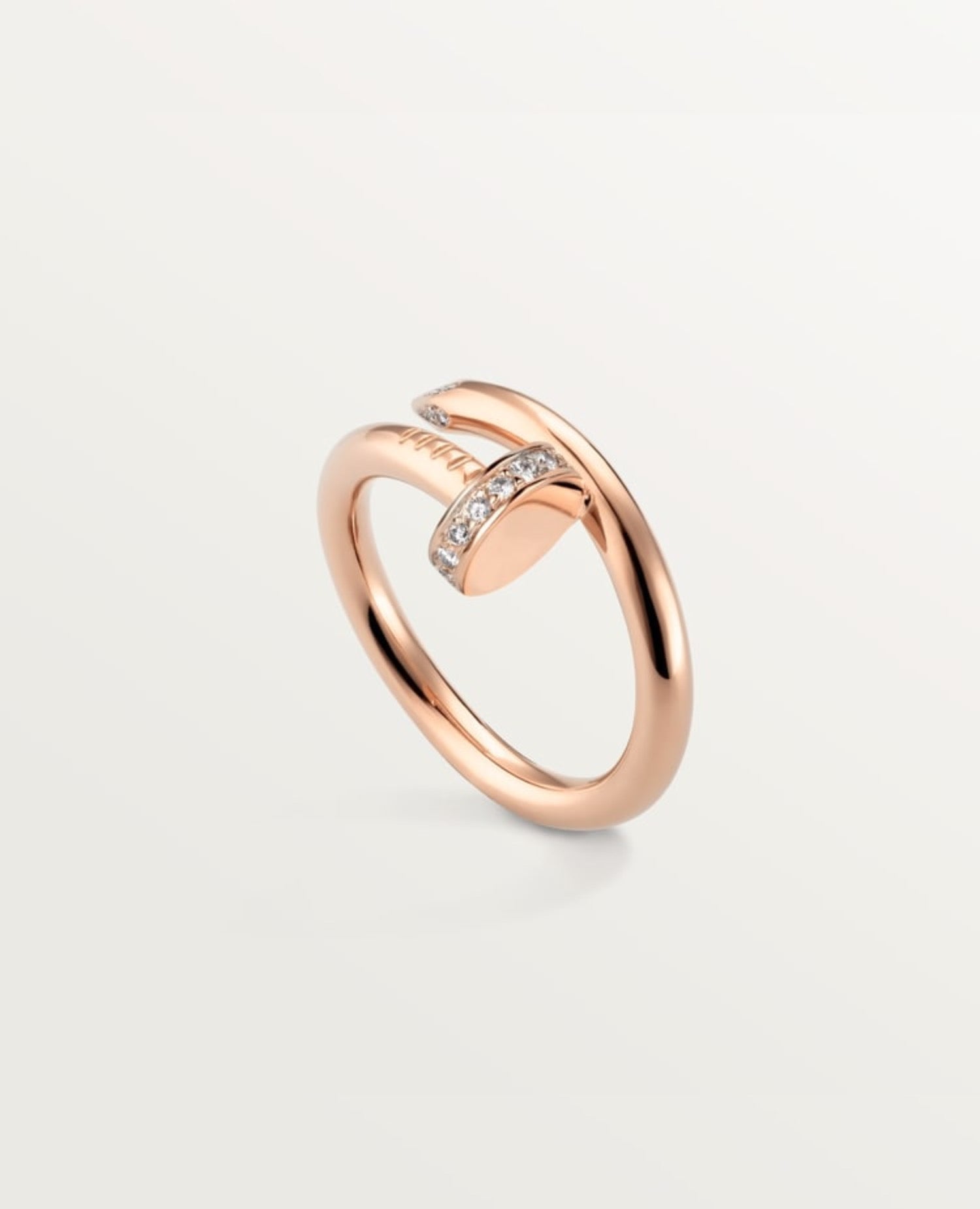 Cartier Juste Un Clou Ring, Classic Model, Diamonds, Rose Gold