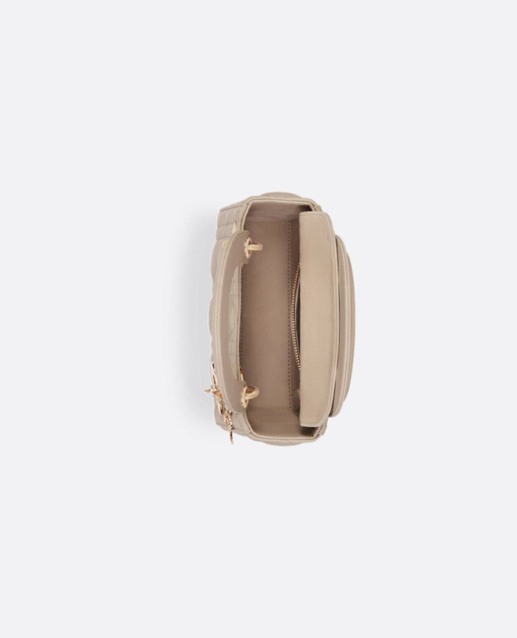 Christian Dior Mini Lady Dior Bag Powder Beige Cannage Lambskin