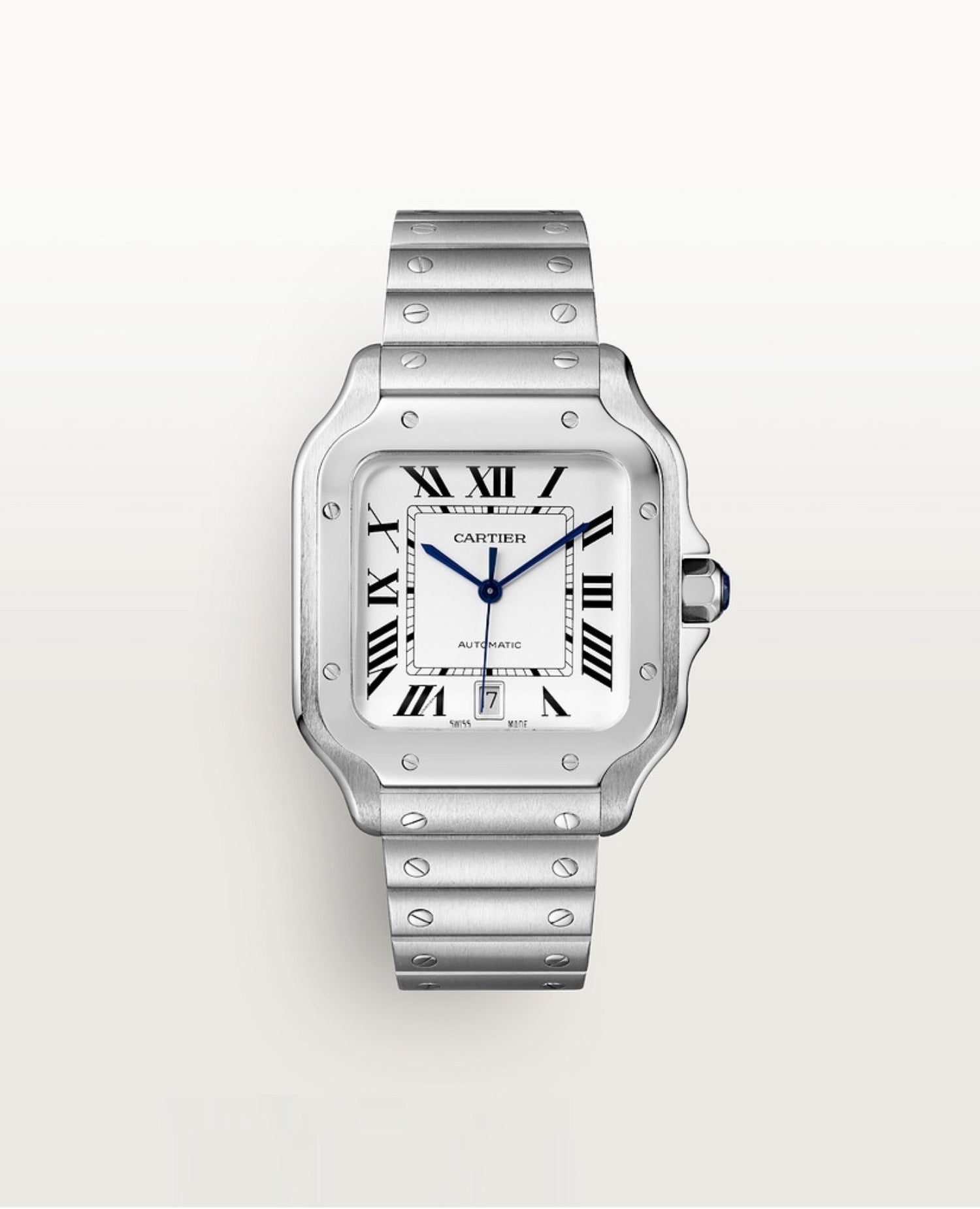 Santos DE Cartier Watch, Large Model, Silver