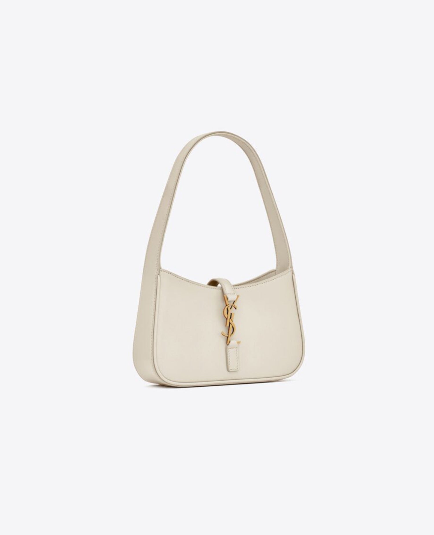 Saint Laurent Mini Le 5 À 7 In Smooth Leather White