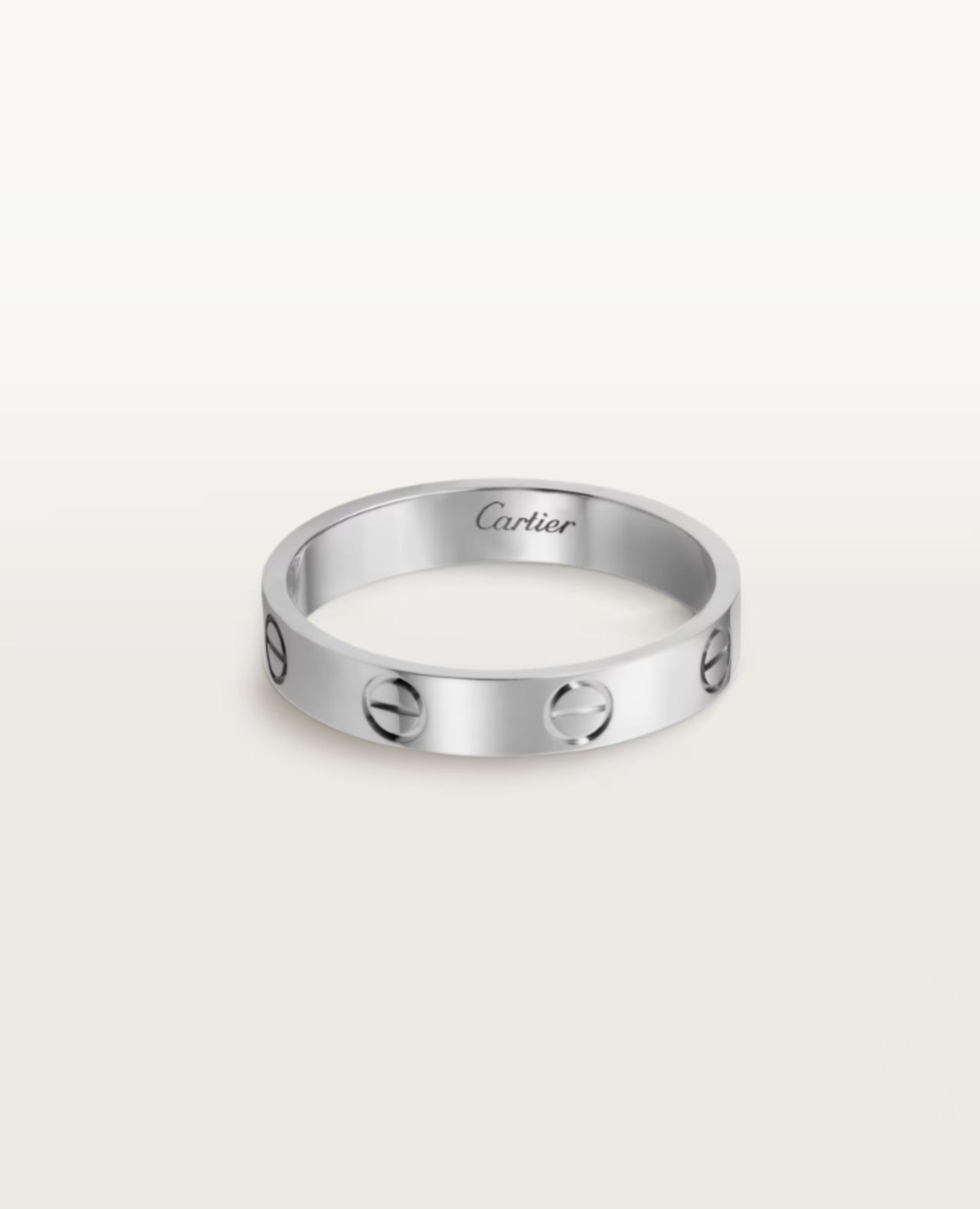 Cartier Love Wedding Band Ring, Silver