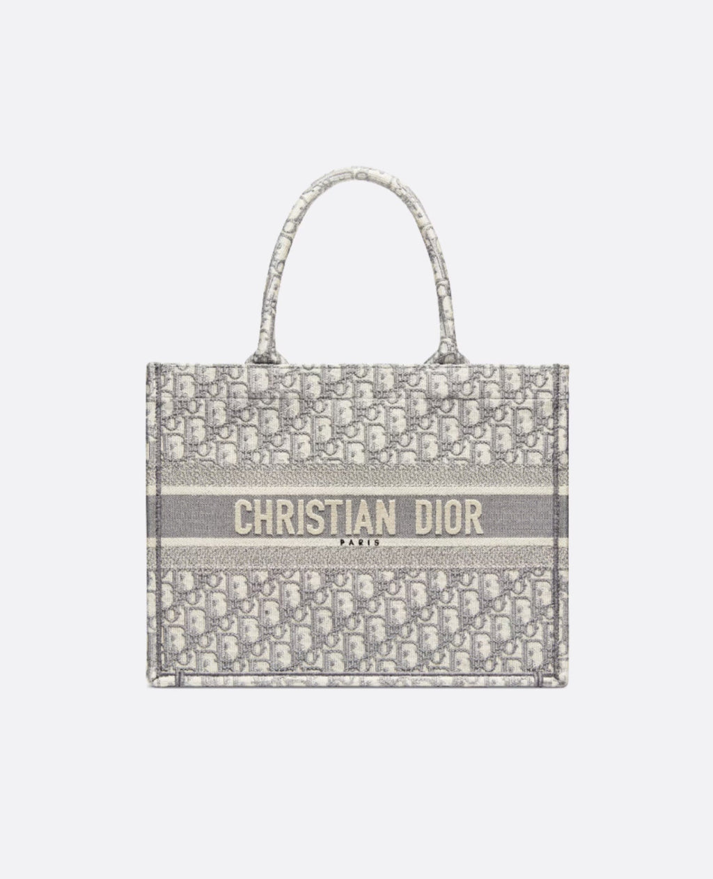 Christian Dior Medium Book Tote Bag Gray Motif