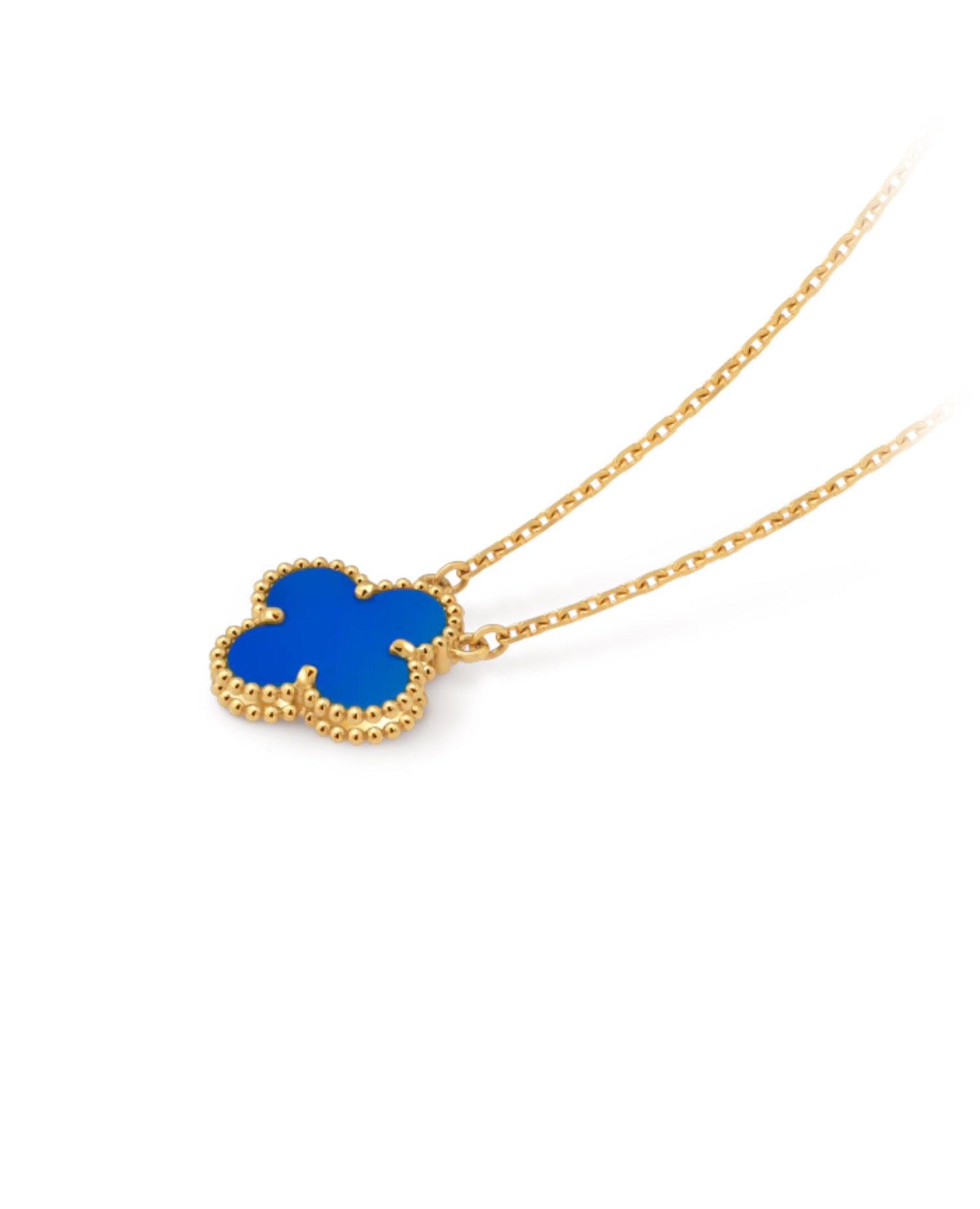 Van Cleef Vintage Alhambra pendant , yellow gold, Agate