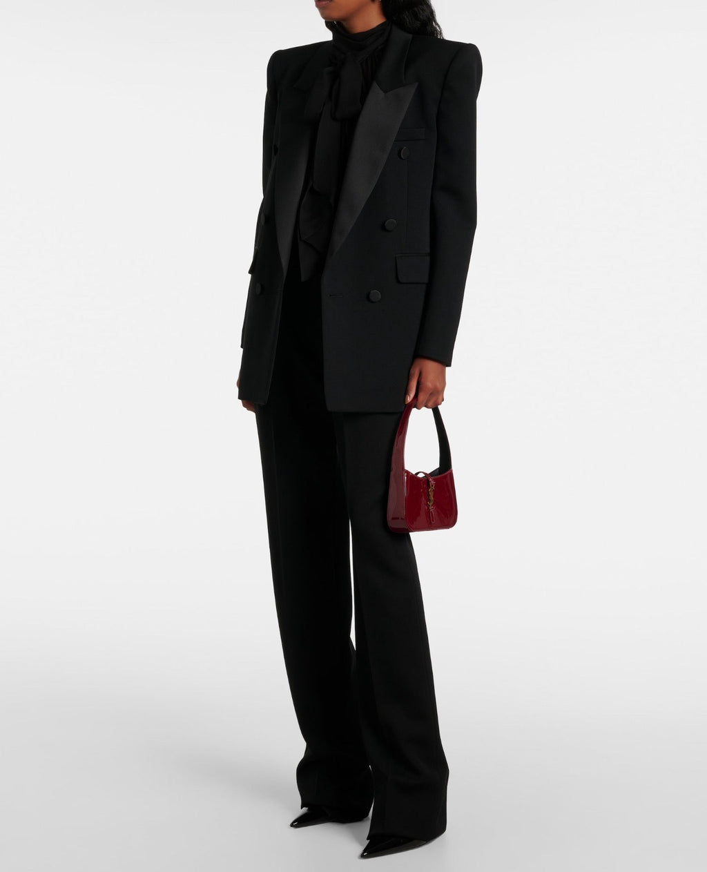 Saint Laurent Mini LE 5 À 7 In Patent Leather