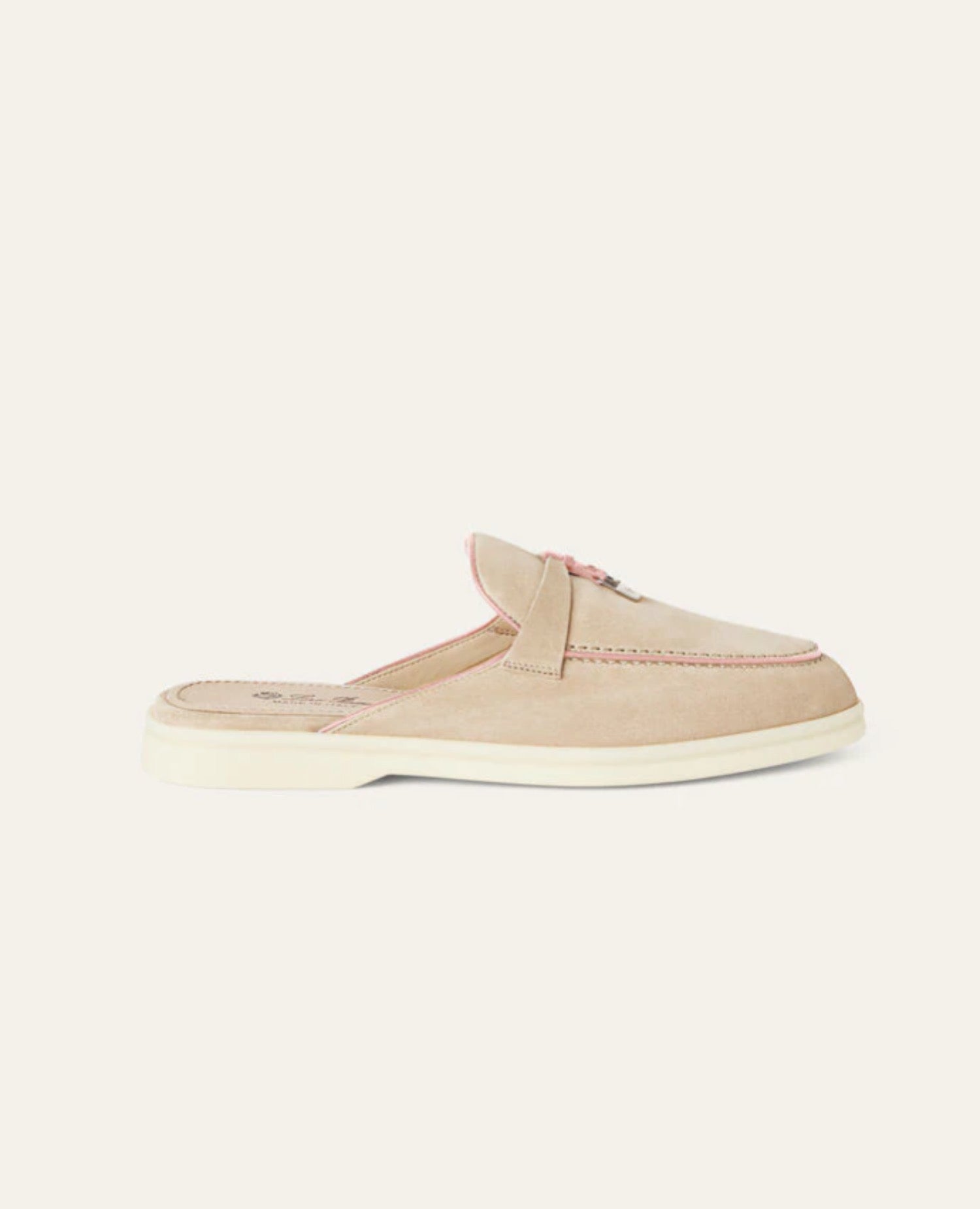 Loro Piana Babouche Charms Walk Loafers Pink Sand