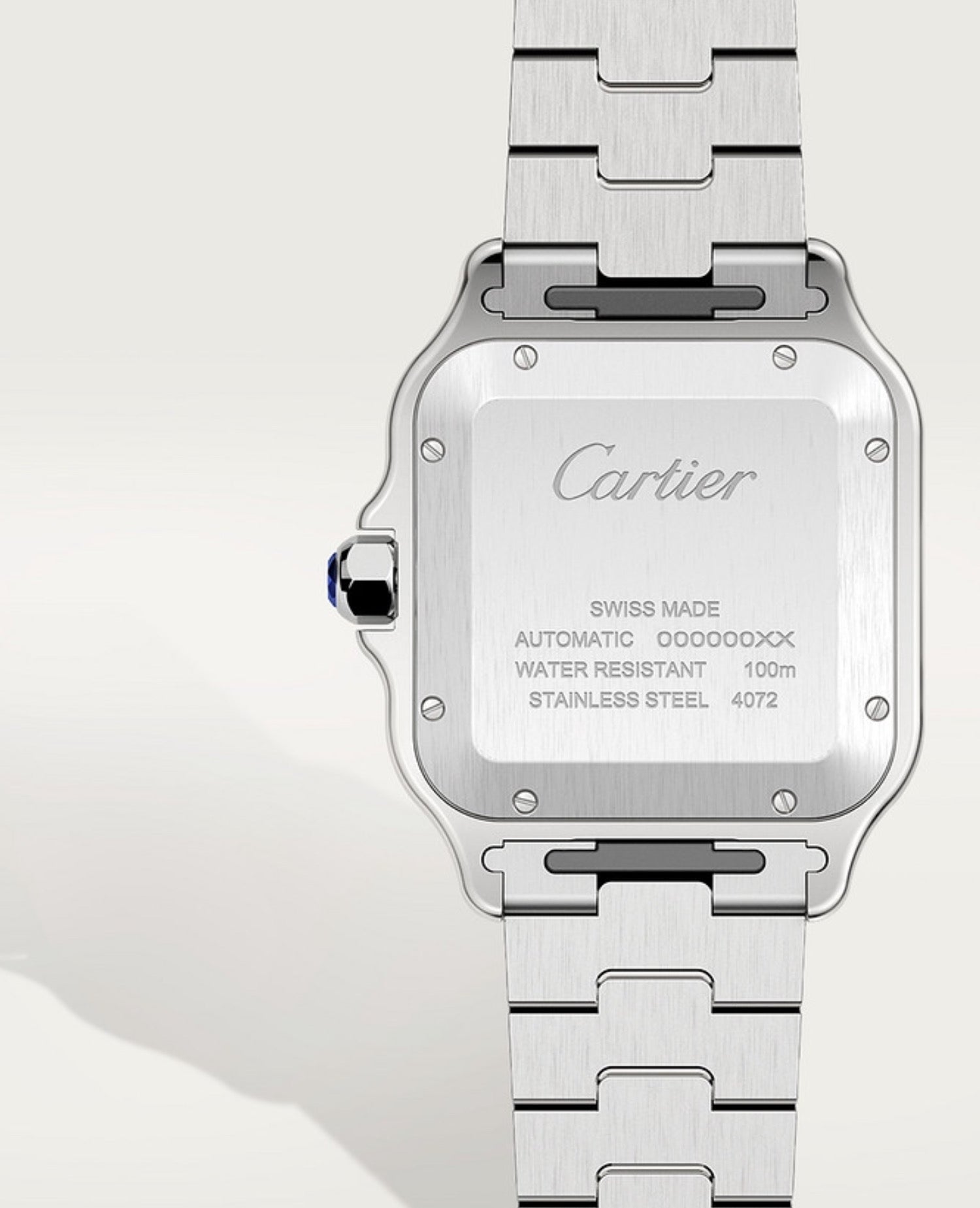 Santos DE Cartier Watch, Large Model, Silver