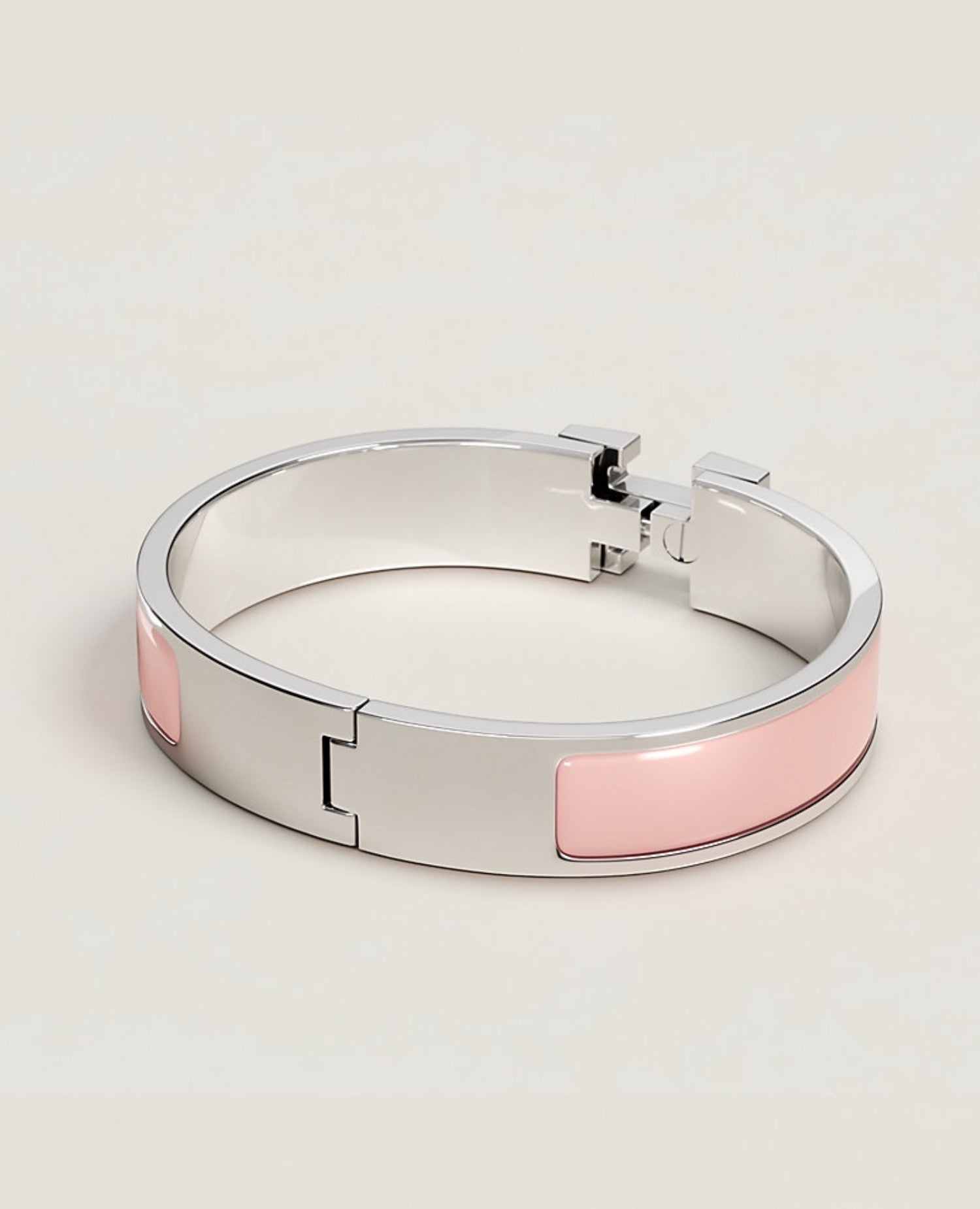 Hermès Clic H Bracelet Rose Candeur
