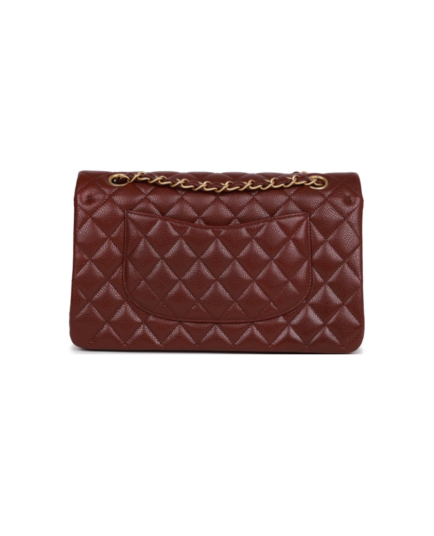 Coco Caviar Double Flap Medium Classic Gold Hardware