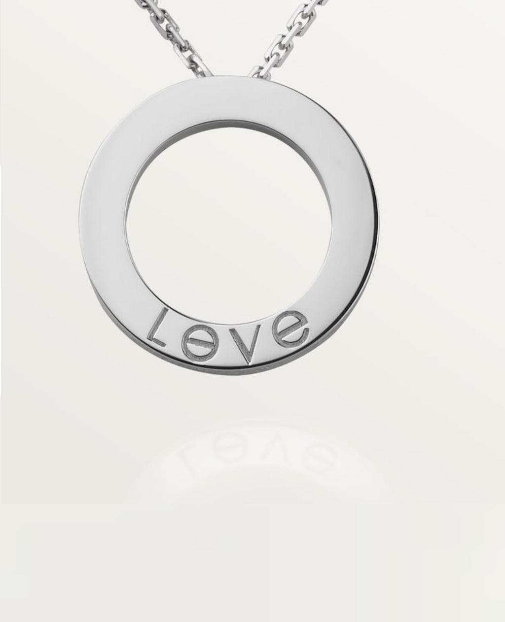 Cartier Love Necklace, 3 Diamonds, Silver