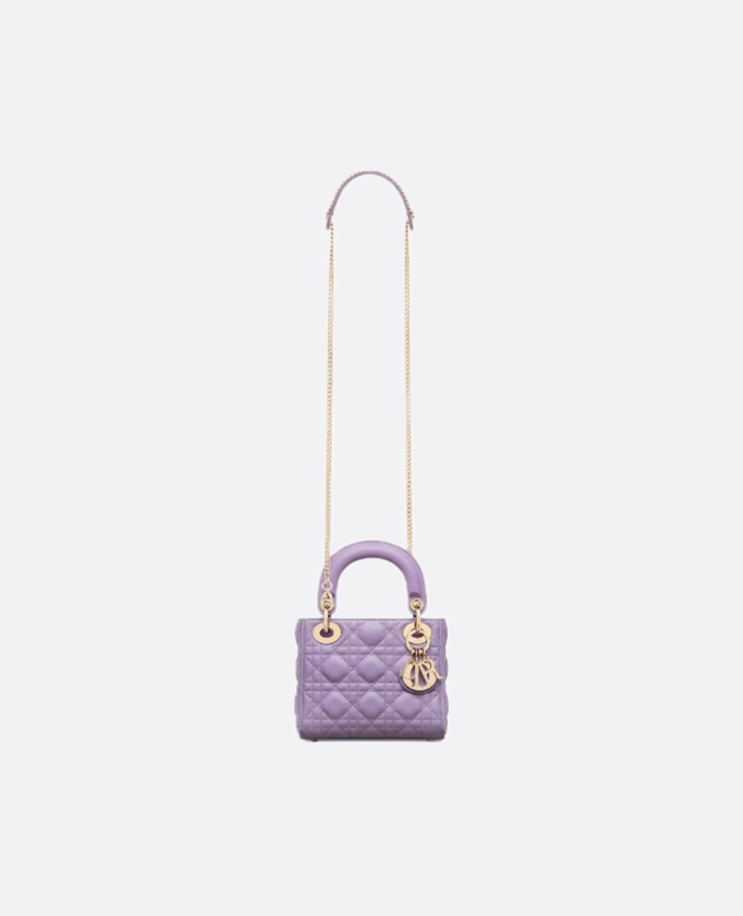 Christian Dior Mini Lady Dior Bag Cannage Lilac