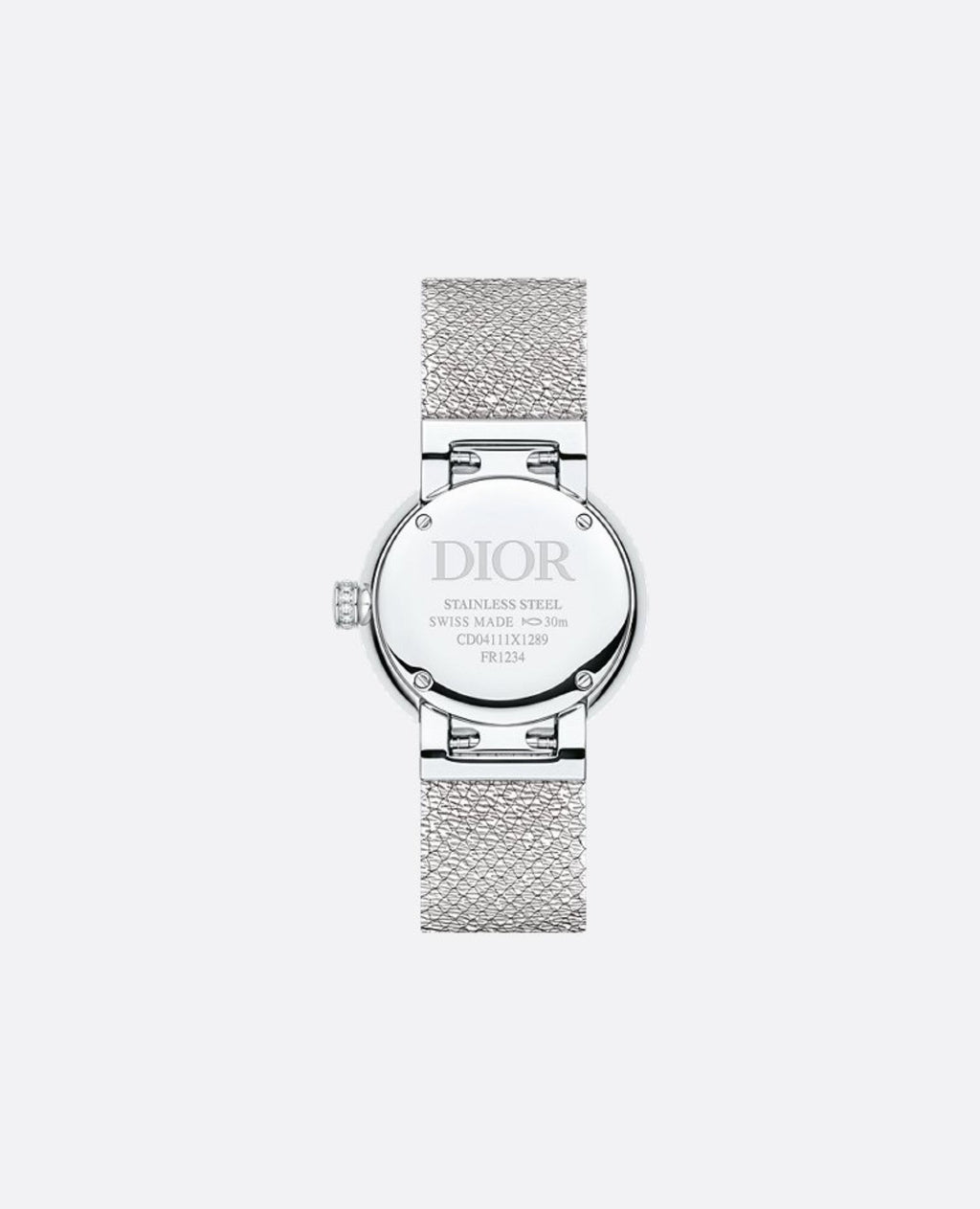 Christian Dior La D de Dior Satine 25 MM, White Mother-Of-Pearl & Diamonds