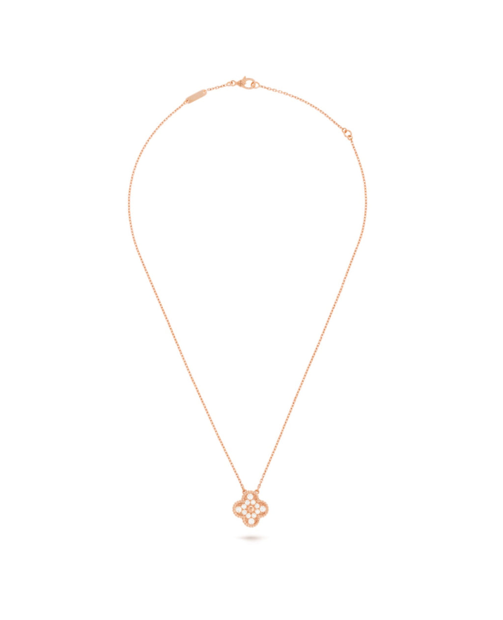 Van Cleef Vintage Alhambra pendant, Rose Gold, Diamond