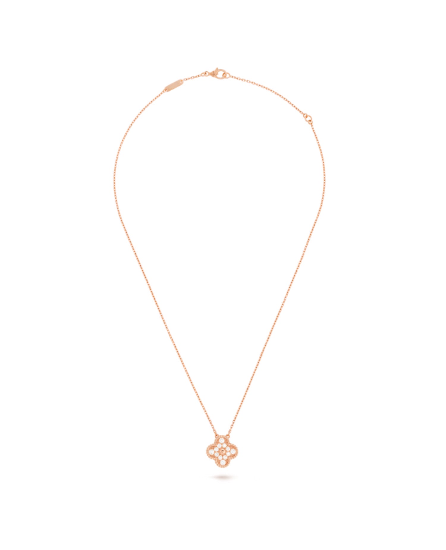 Van Cleef Vintage Alhambra pendant, Rose Gold, Diamond