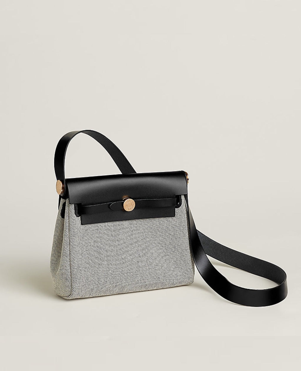 Hermès Herbag Zip 20 Bag Ecru Black