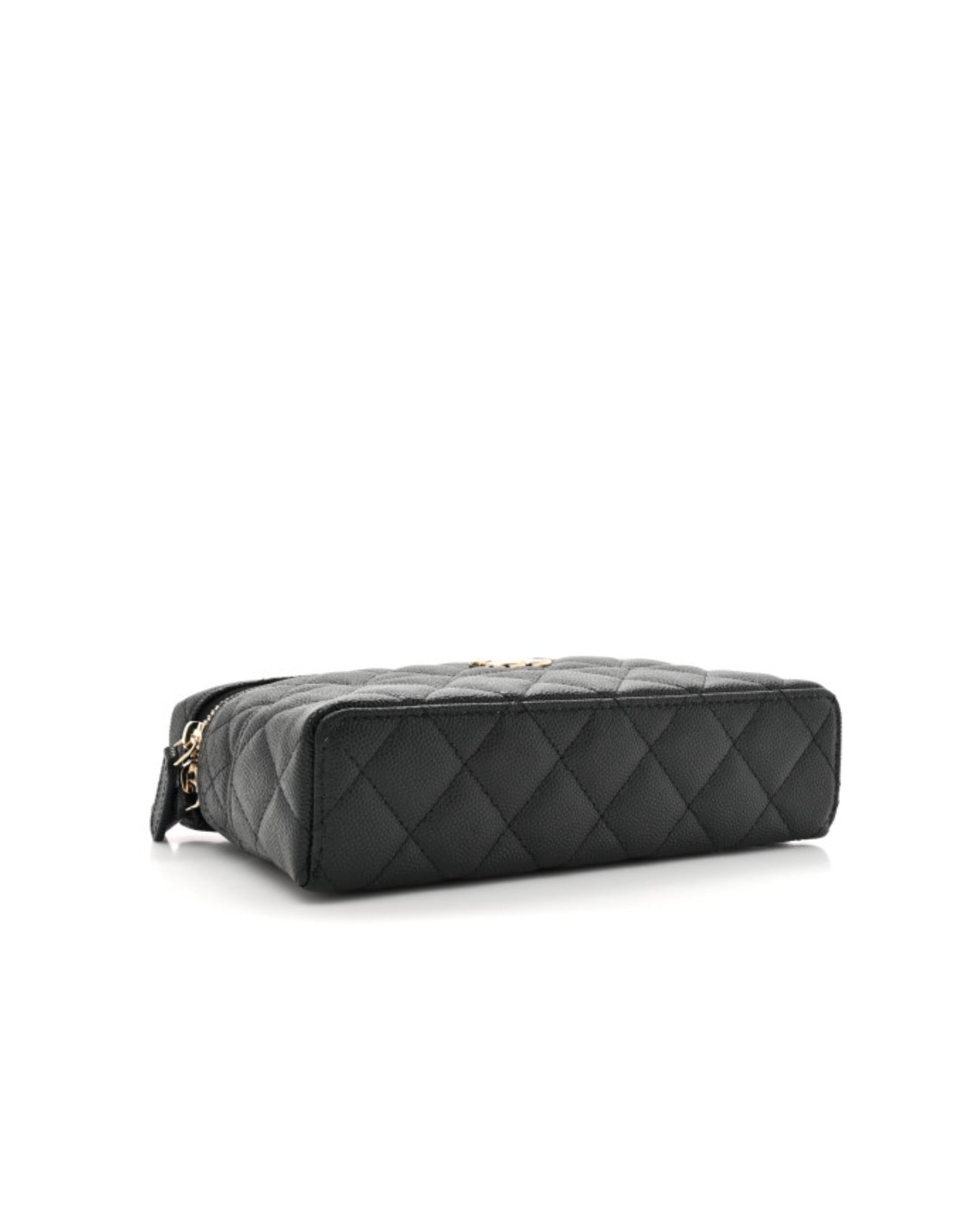 Coco Trendy Handle Slim Vanity Caviar Quilted Black