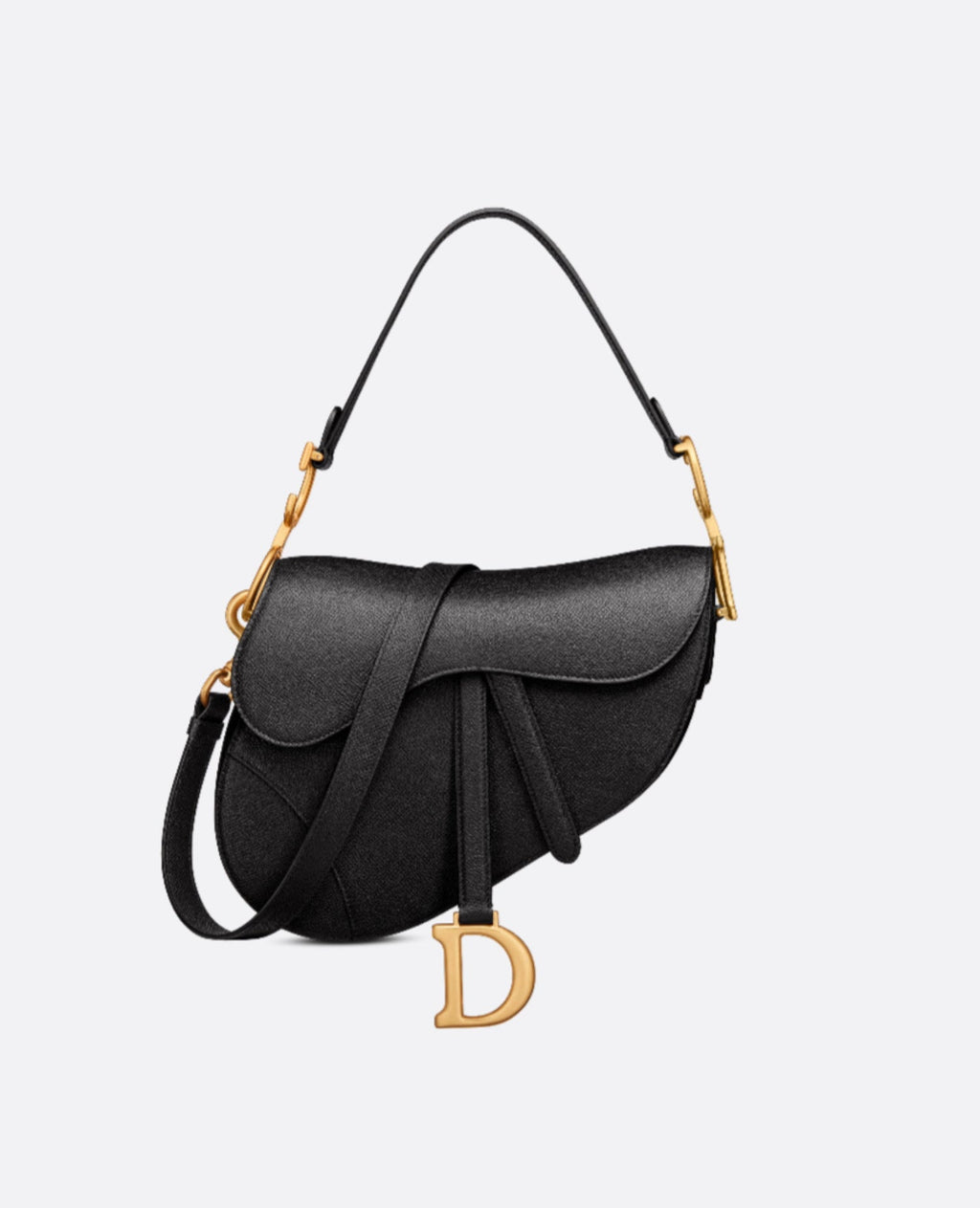 Christian Dior Saddle Bag with Strap Black