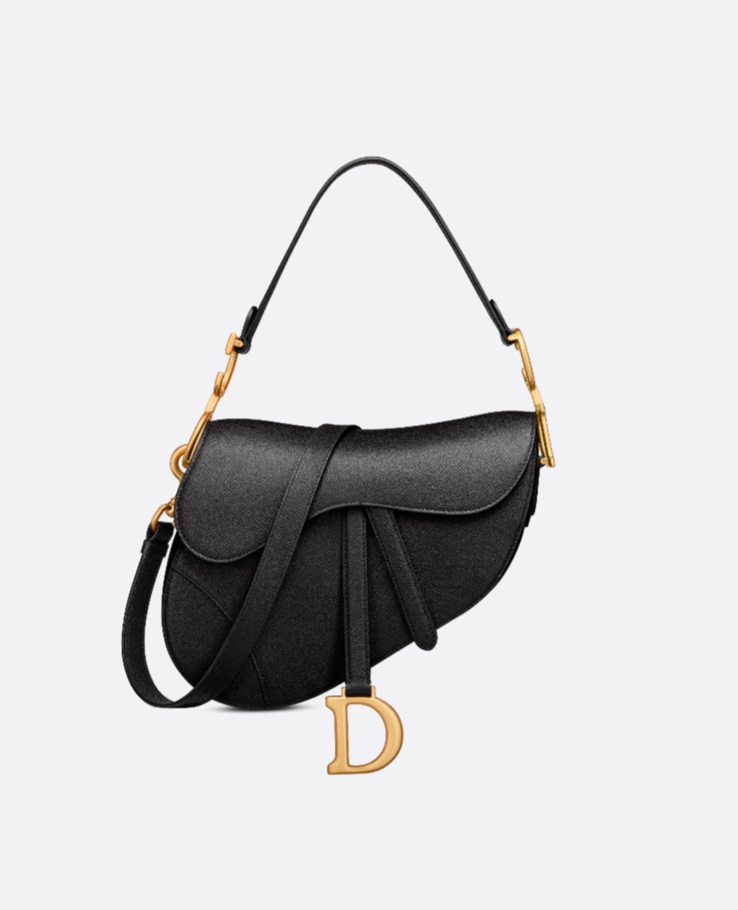 Christian Dior Saddle Bag with Strap Black