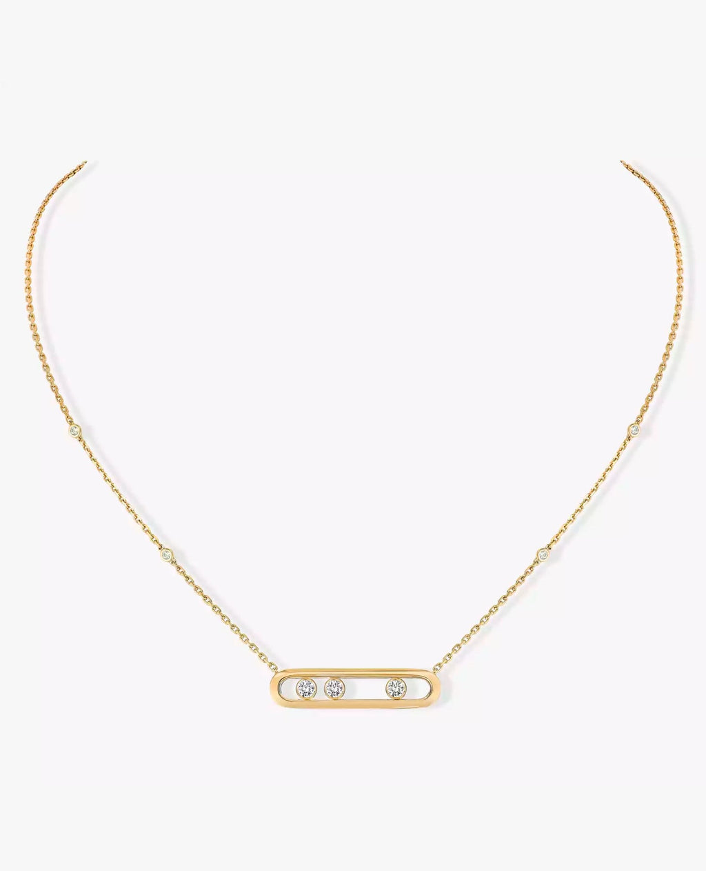 Messika Move Classique Necklace Yellow Gold