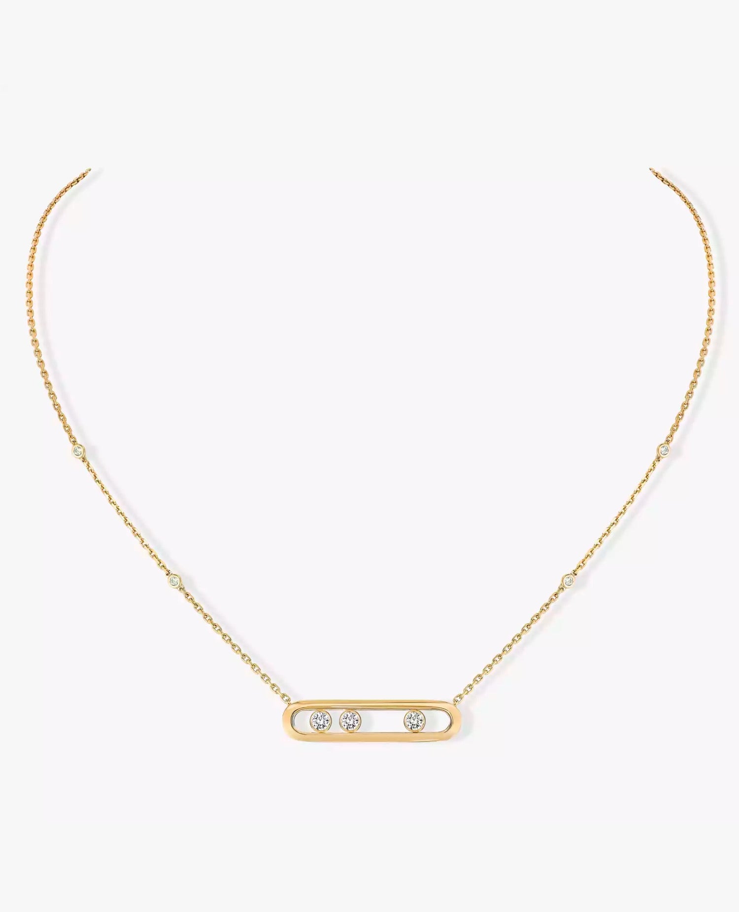 Messika Move Classique Necklace Yellow Gold