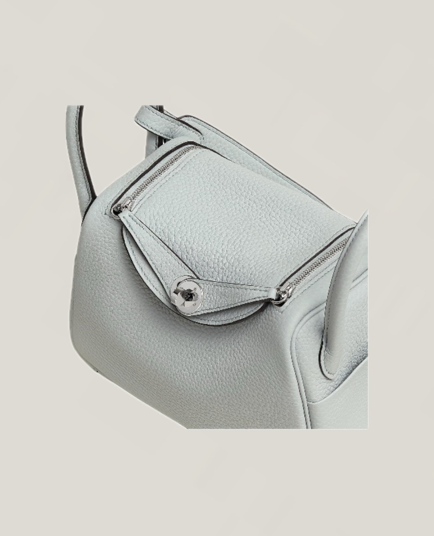 Hermès Bolsa Lindy Il Mini Bleu Glacier