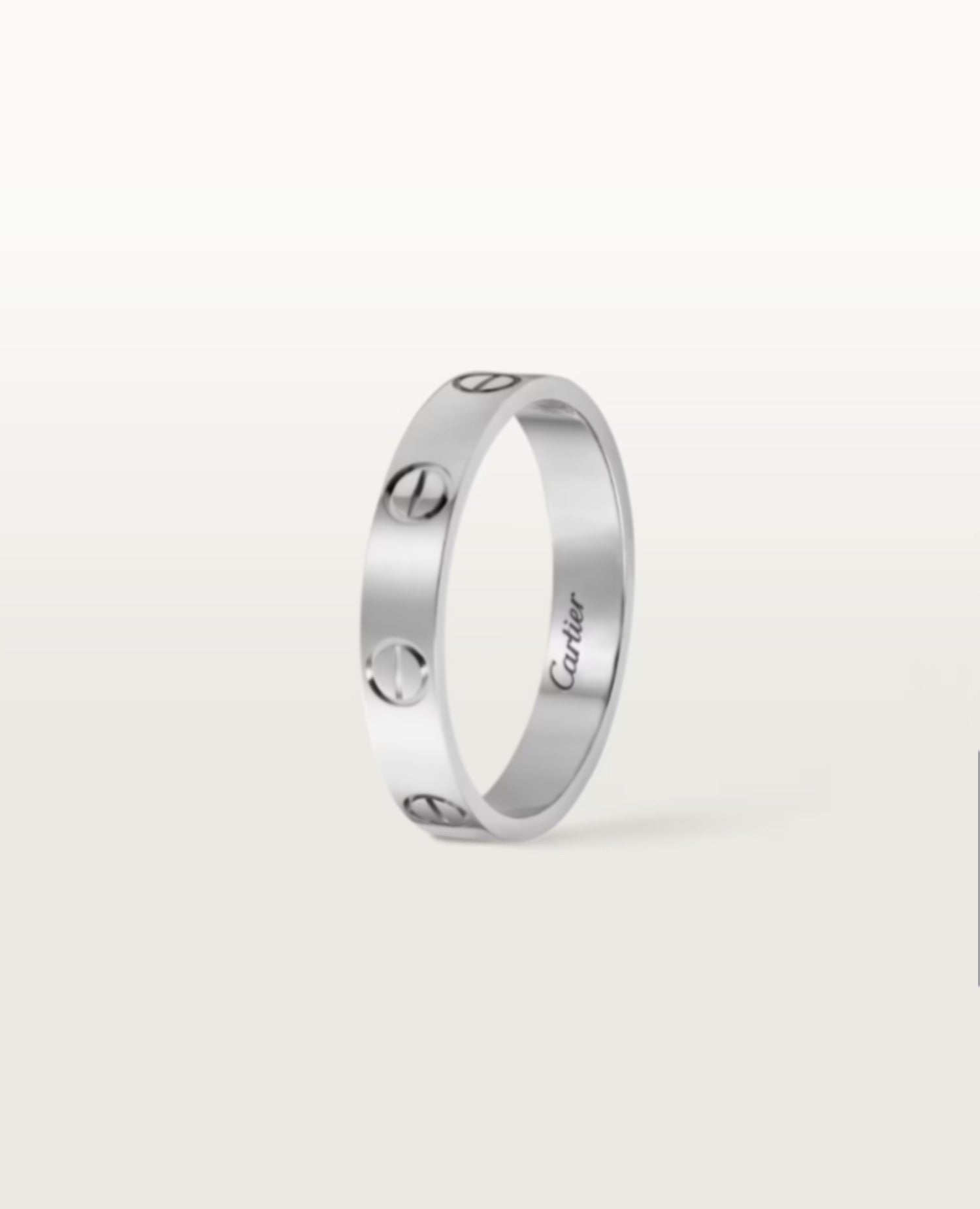 Cartier Love Wedding Band Ring, Silver